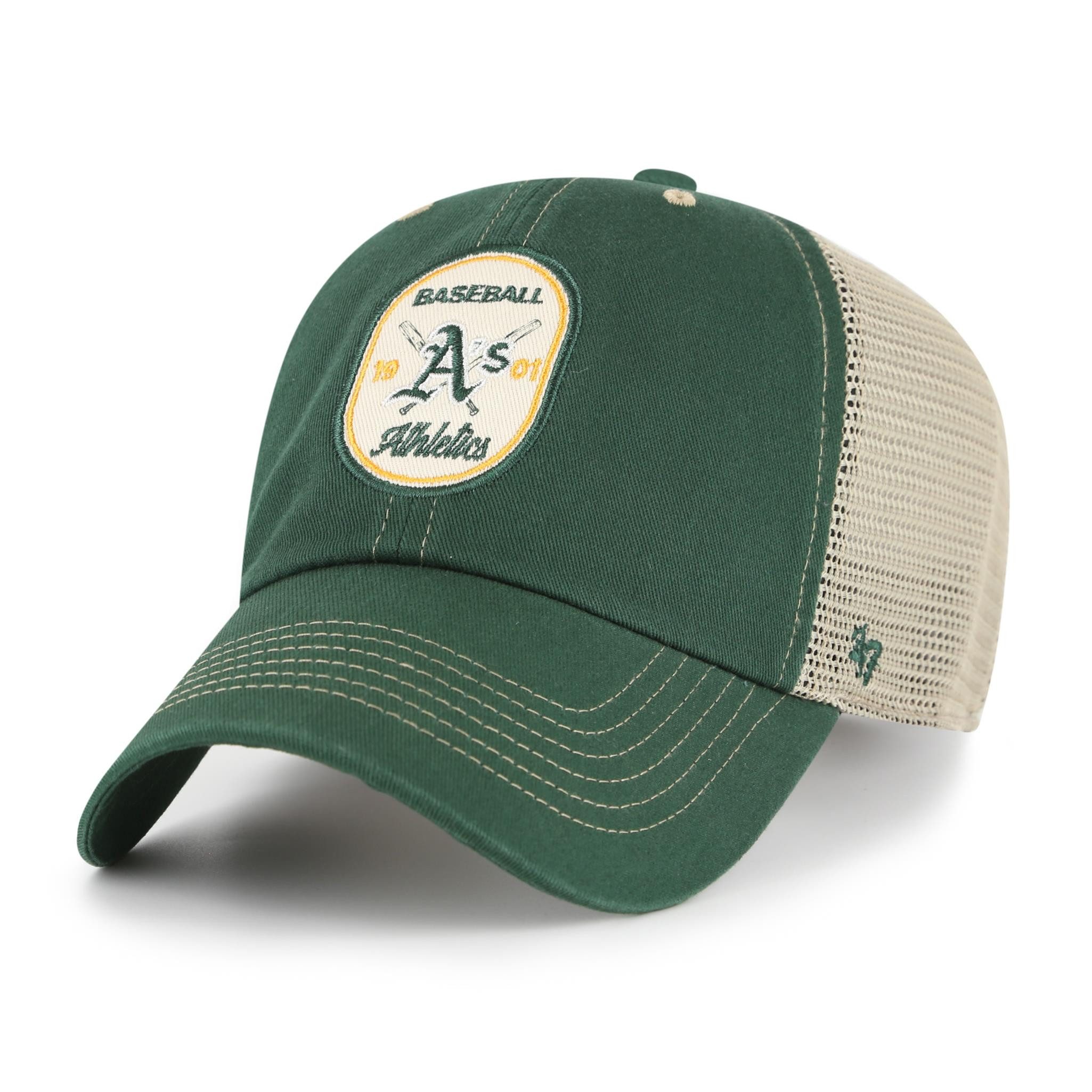 Baseball Cap '47 Brand Cap MLB Athletics Crosspatch Mesh '47 CLEAN UP Dark Green