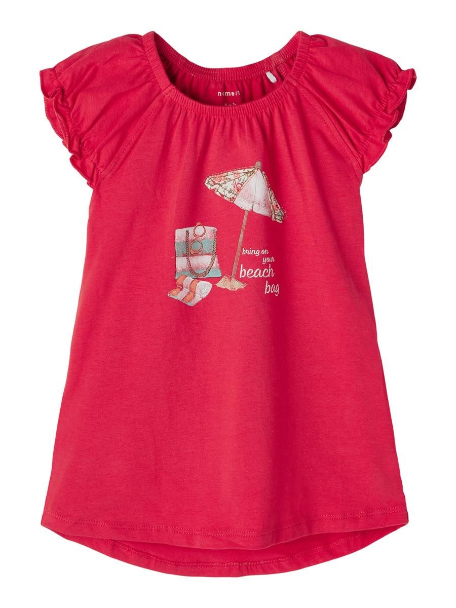 Name It Jerseykleid NMFJOLEENA (1-tlg) geraffter Rundhalsausschnitt