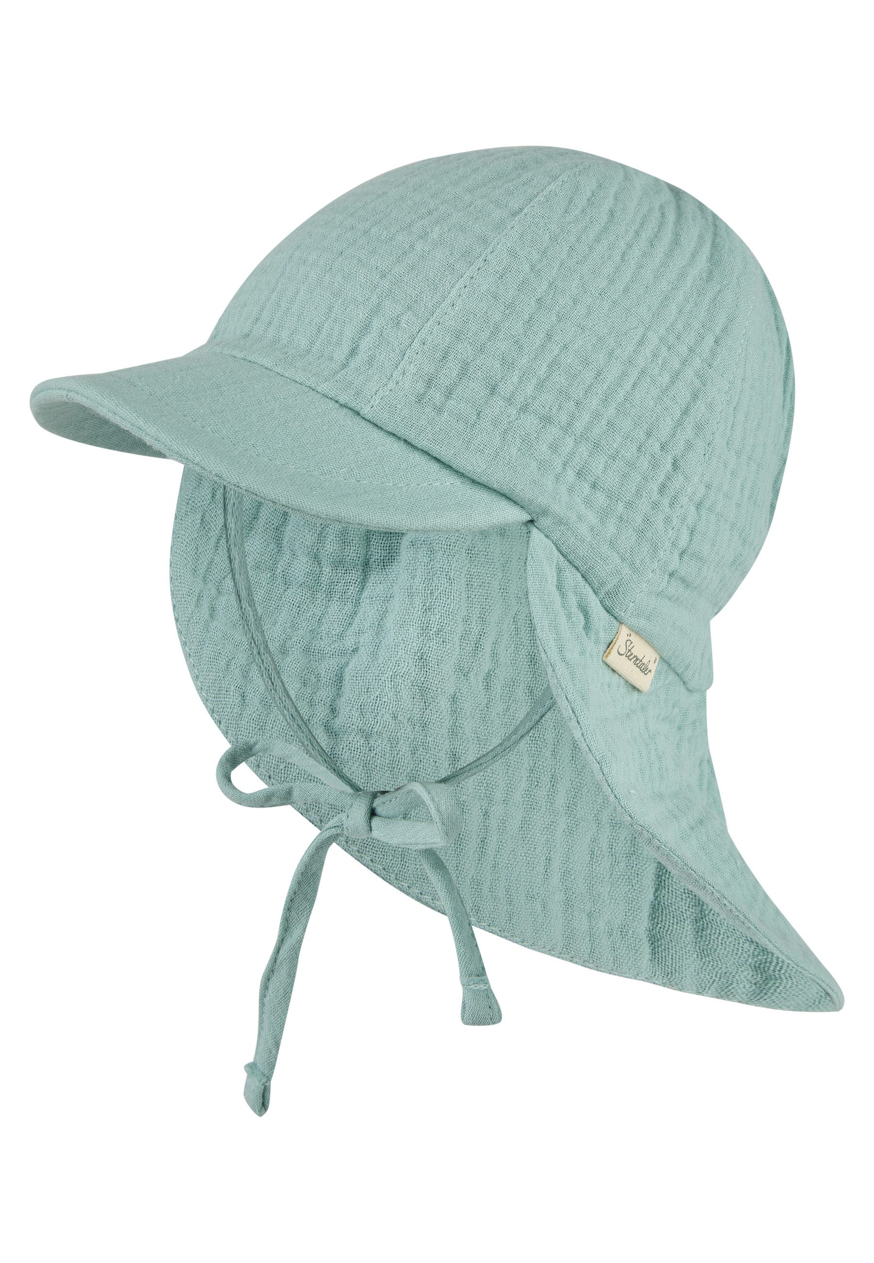 Sterntaler® Schirmmütze 30 Schirmmütze mit Nackenschutz Musselin (1-St)