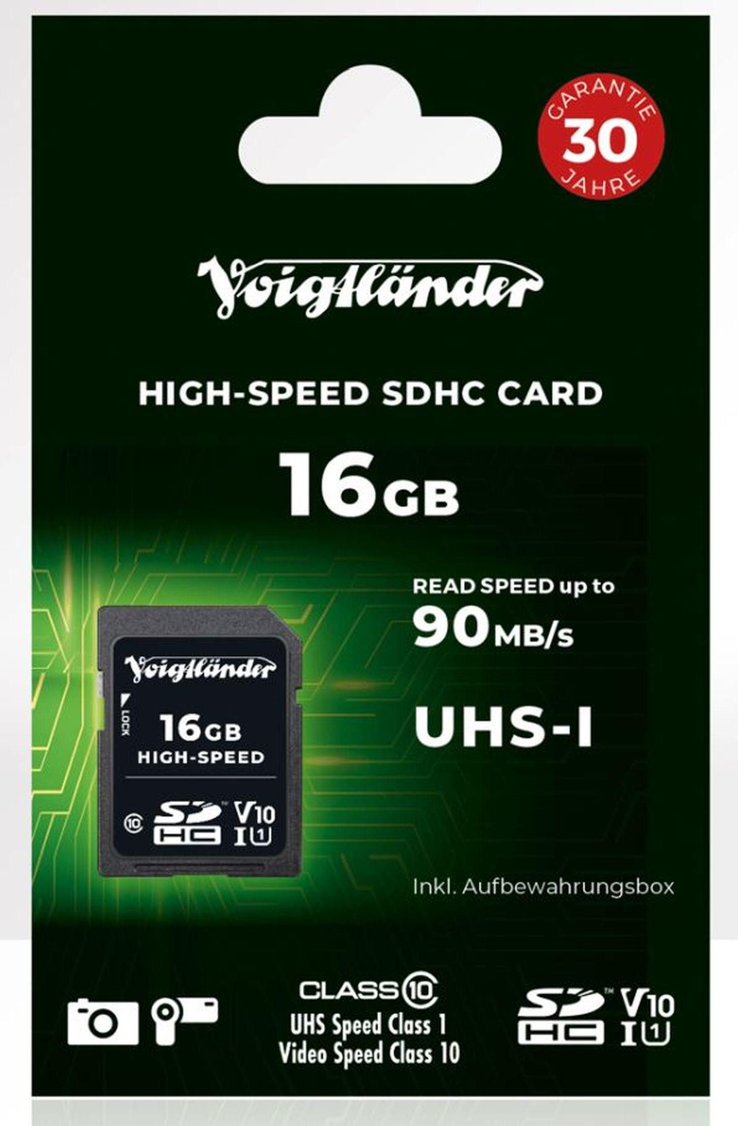 Voigtländer High-Speed SDHC 16GB UHS-I Speicherkarte