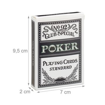 relaxdays Spiel, 10 x wasserfeste Pokerkarten aus Plastik