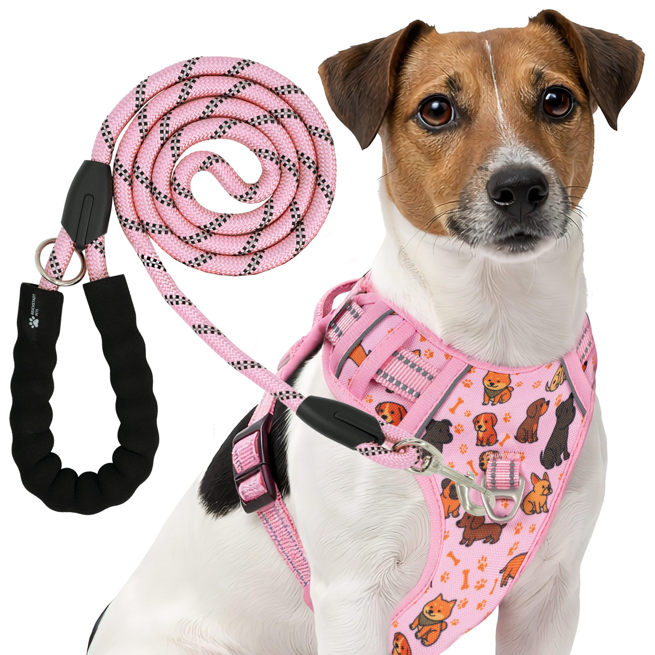 Reichstadt Hunde-Geschirr RS Pets Hundegeschirr & Leinen Set 25RSP083-4, Polyester, atmungsaktives Netzgewebe und robuster Oxford-Stoff
