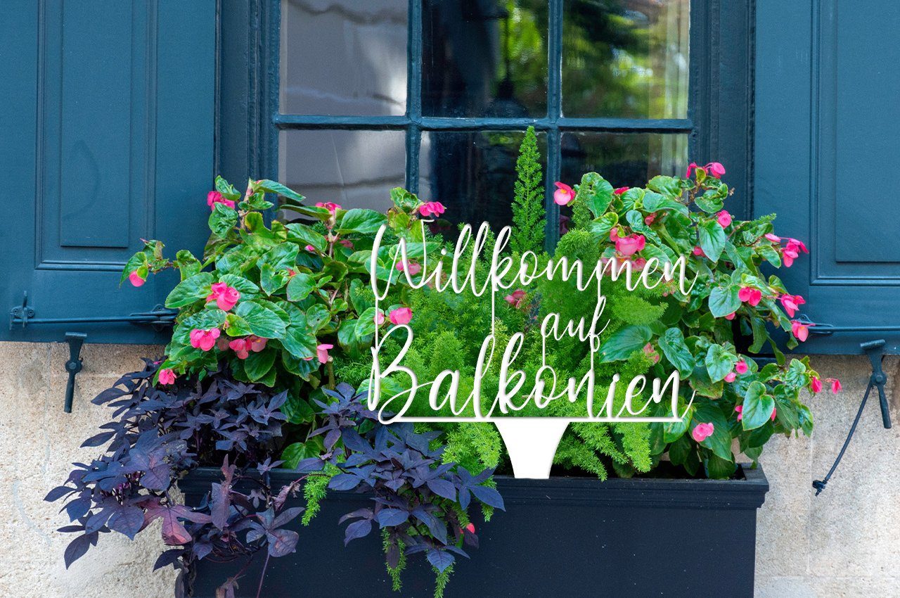 ILLUMINO Gartenstecker Dekostecker mit Schriftzug Gartendeko Terrassen