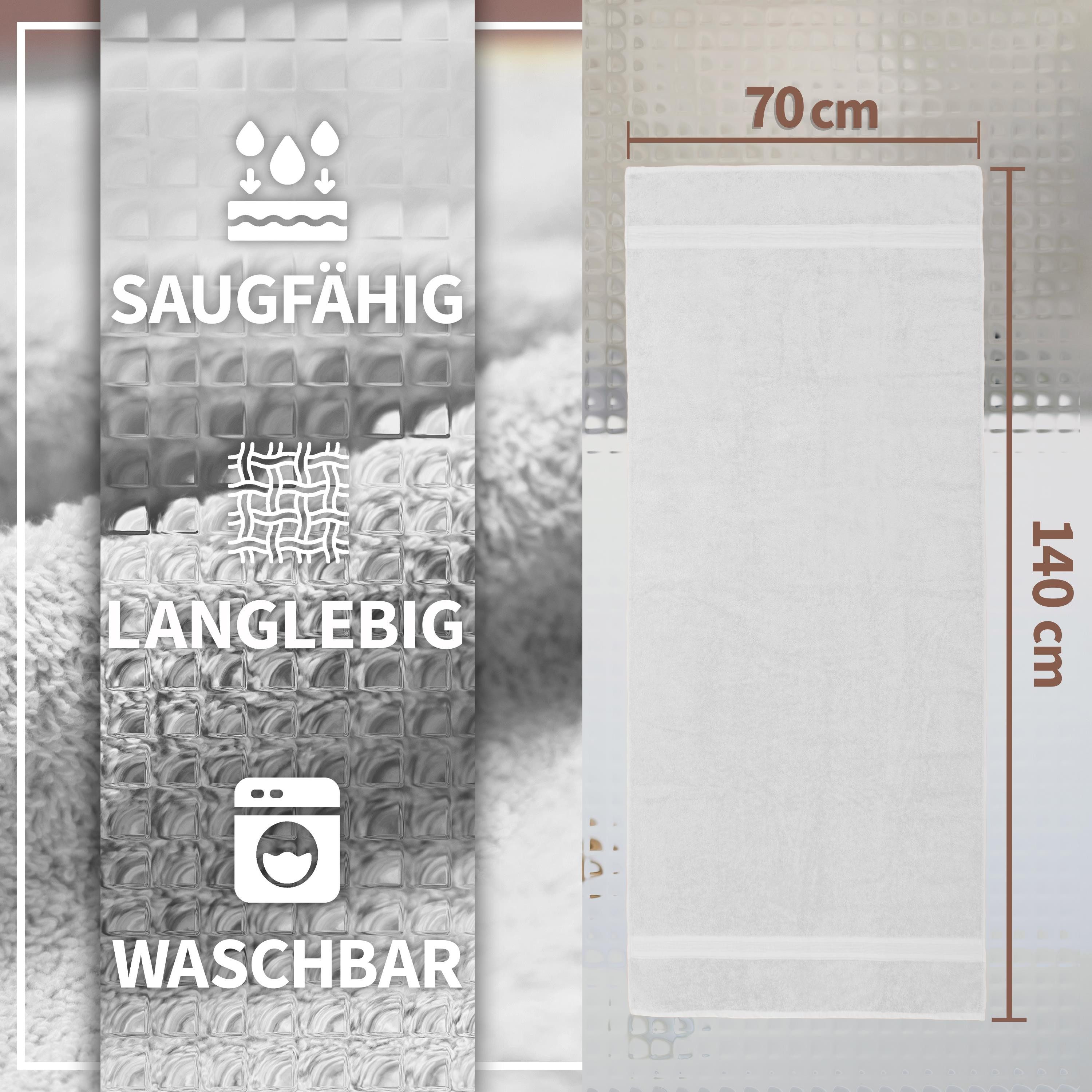 NatureMark Duschtücher 2er-Set Frottier Duschtücher 70x140cm, günstig online kaufen