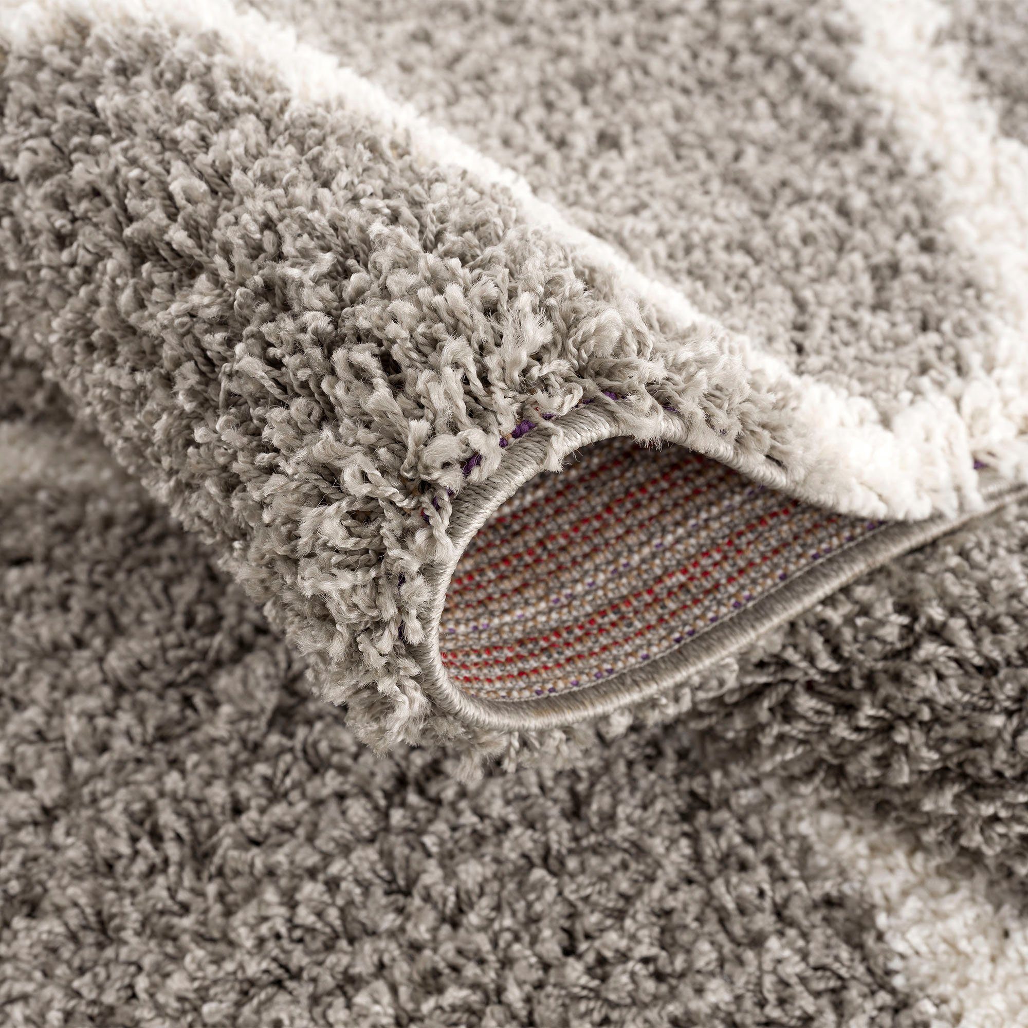 Sanat Hochflor-Teppich Madrid, rund, Höhe: 30 mm, Wohnzimmer, Langflor, Shaggy Teppich