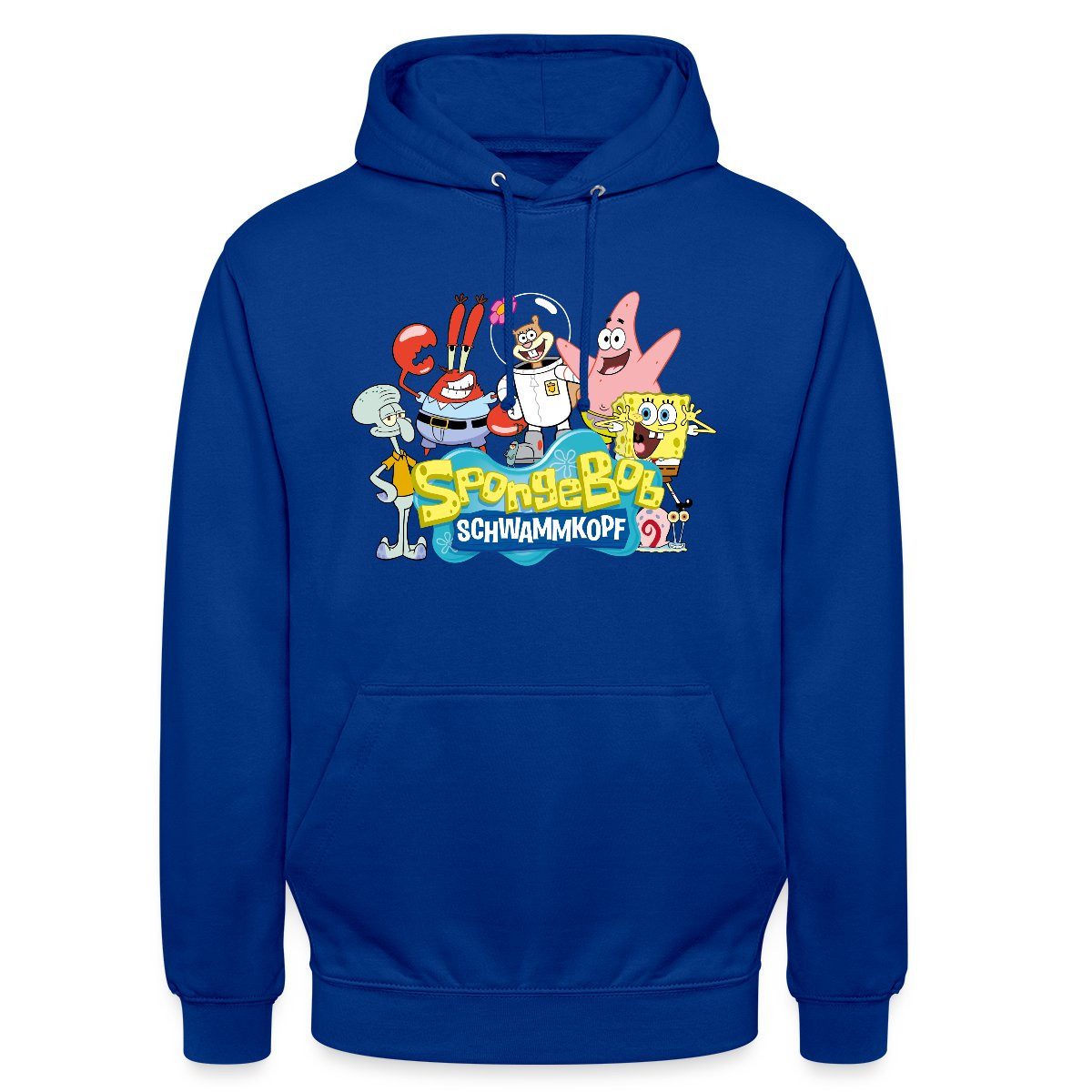 Hoodie SpongeBob Schwammkopf Logo Patrick Thaddäus Krabs Unisex Hoodie