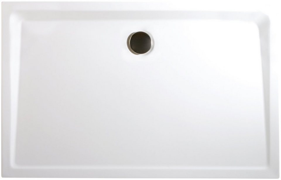 Schulte Duschwanne »extra-flach«, quadratisch, Acryl, Set, quadratisch mit Rinne, BxT: 100 x 100 cm