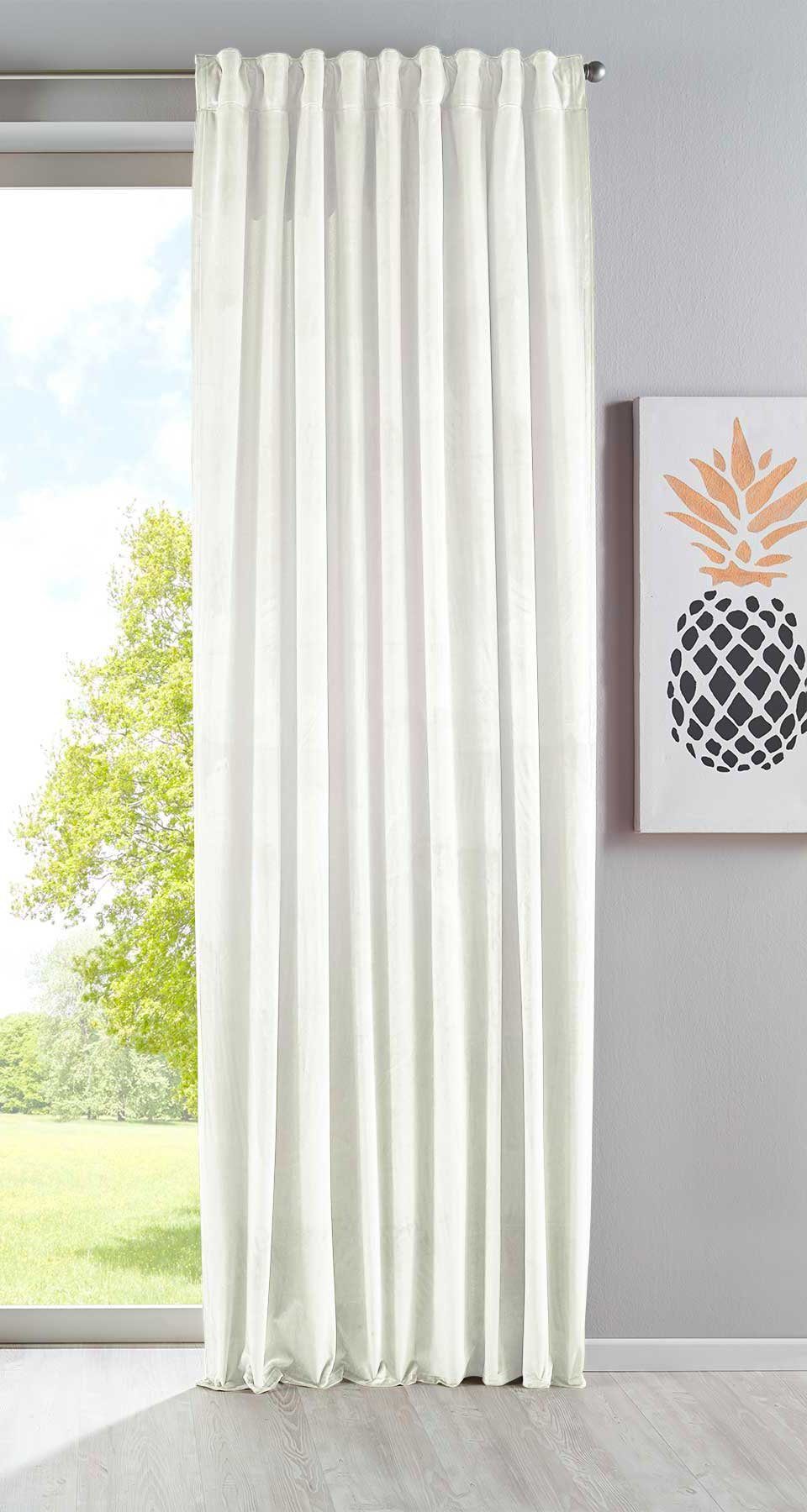 Gardinenbox Vorhang (1 St), verdecketeSchlaufen, verdunkelnd, Samt, Verdunk günstig online kaufen