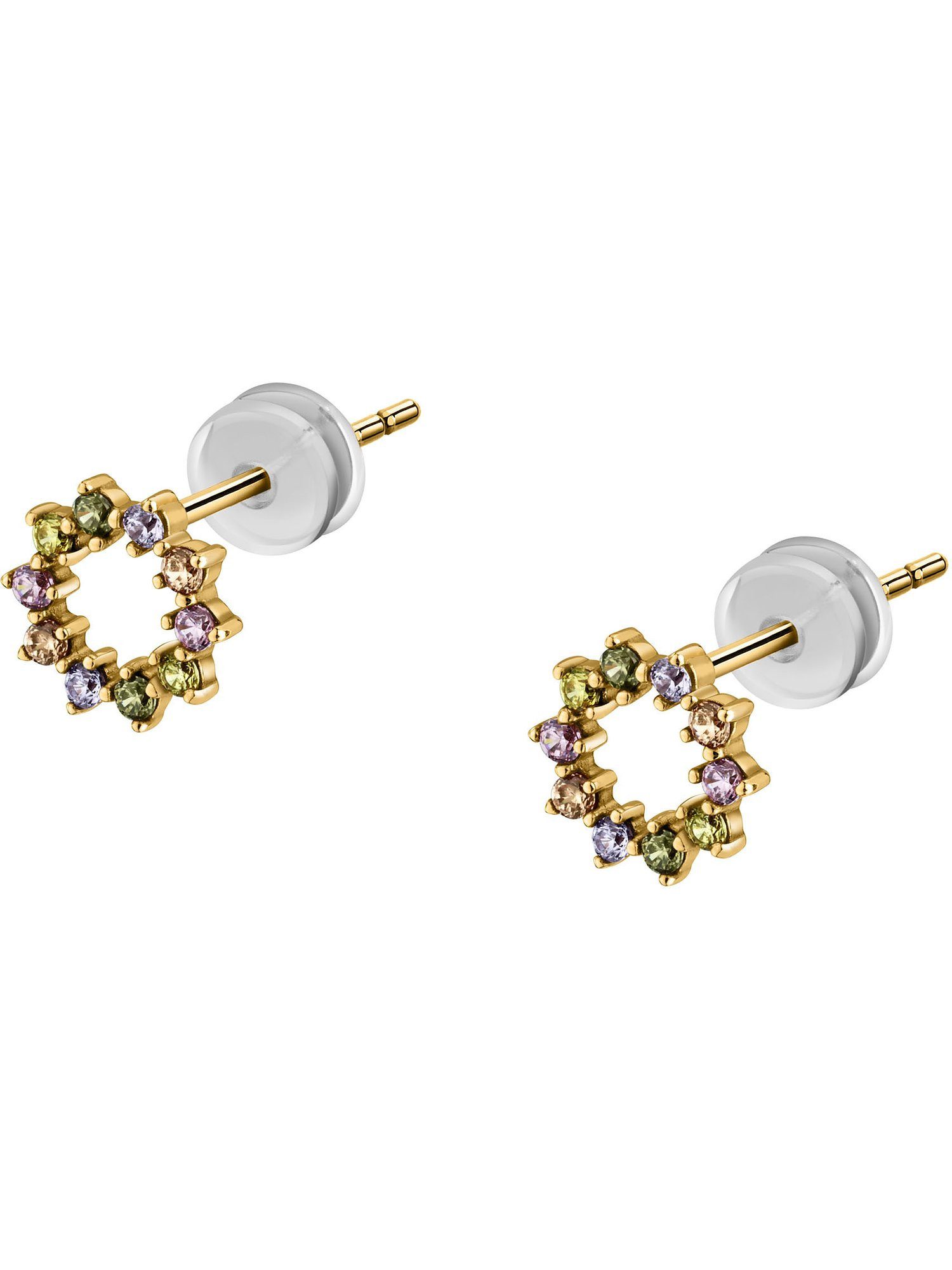 FAVS Paar Ohrstecker FAVS Damen-Ohrstecker 375er Gelbgold 20 Zirkonia