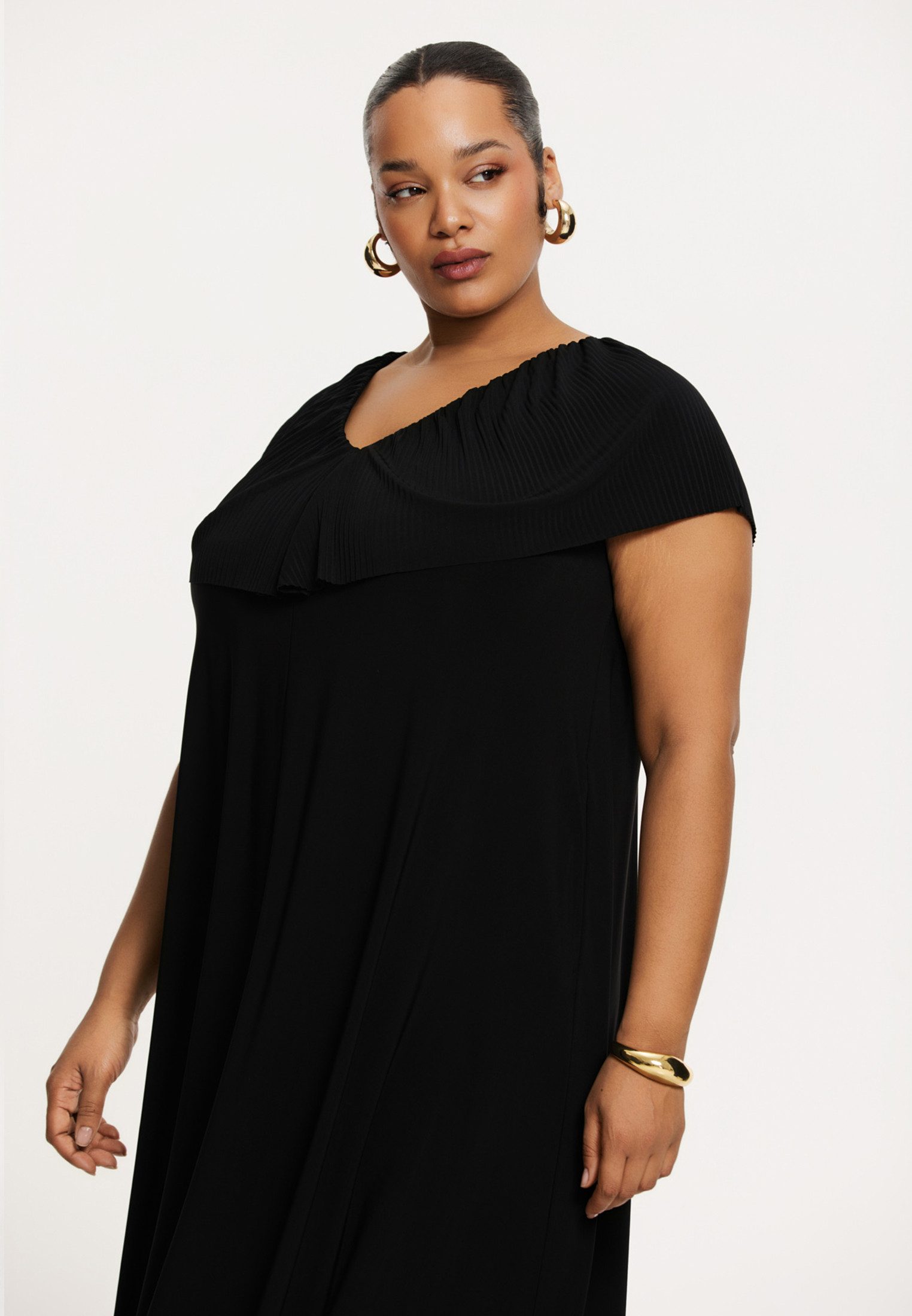 YOEK A-Linien-Kleid Damen Kleid mit falten günstig online kaufen