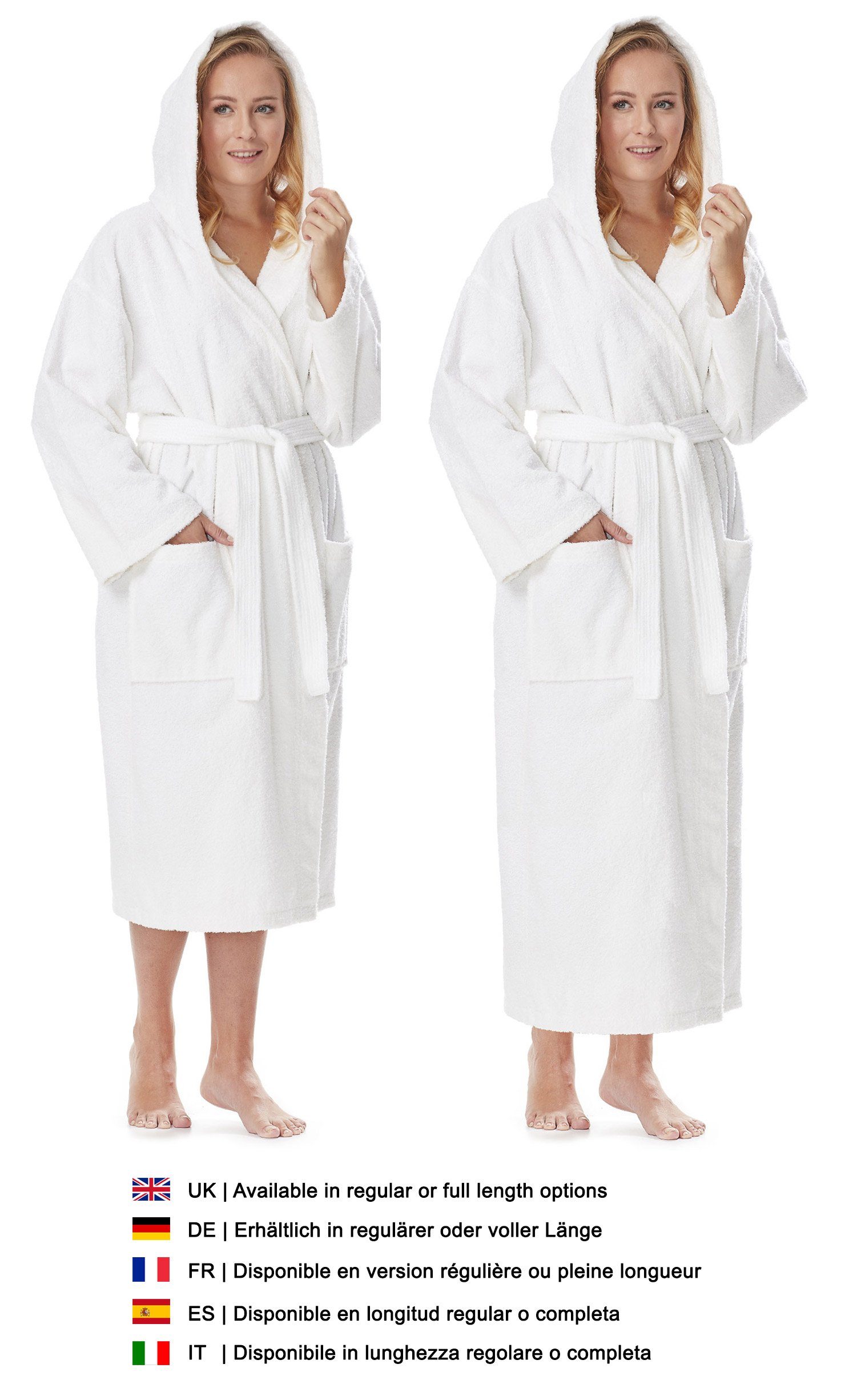 Arus Damenbademantel Astra, pflegeleicht, wadenlang oder extralang für Spa günstig online kaufen