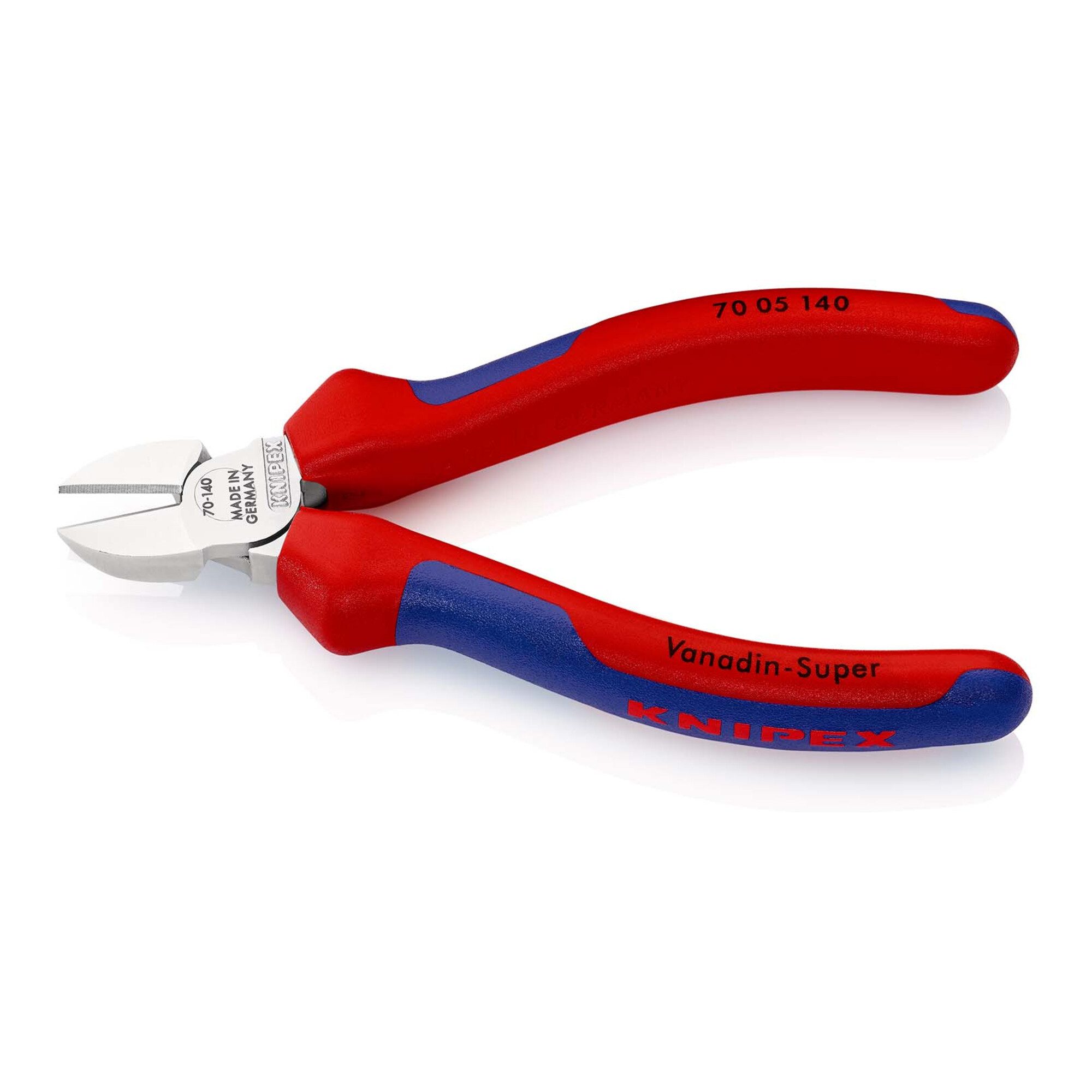 Knipex Seitenschneider KNIPEX 70 05 140 Seitenschneider mit Mehrkomponenten-Hüllen verchromt