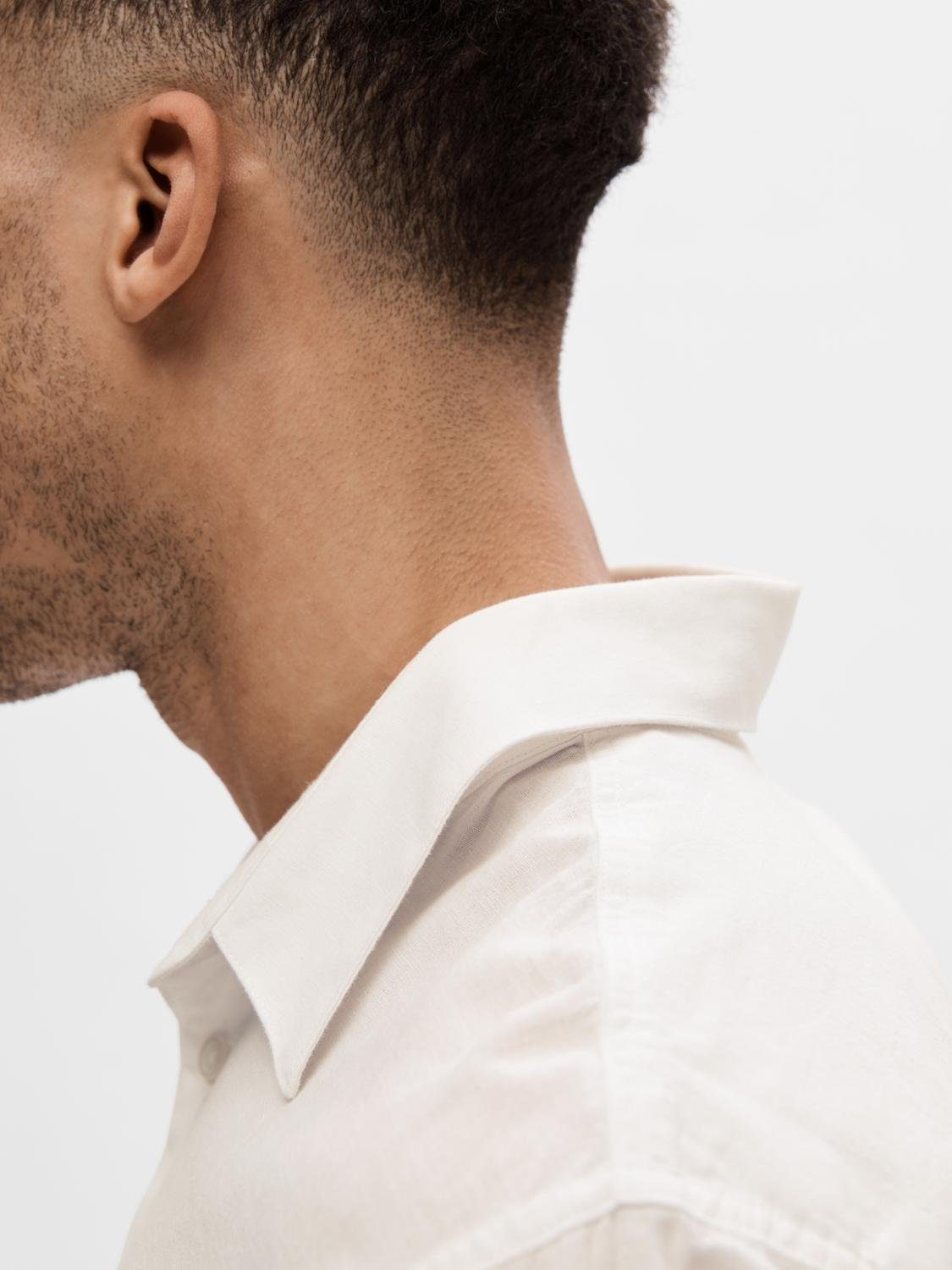 Selected Leinenhemd SLHSLIMNEW-LINEN SHIRT LS NOOS unifarben