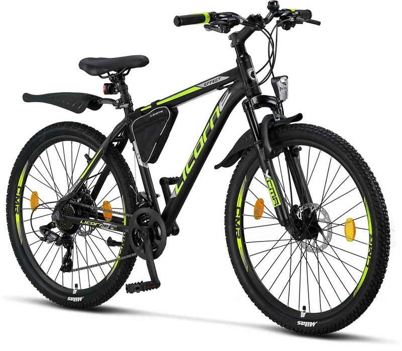 Licorne Bike Mountainbike »Licorne Bike Effect Premium Mountainbike in 26, 27,5 und 29 Zoll - Fahrrad für Jungen, Mädchen, Herren und Damen - Shimano 21 Gang-Schaltung - Herrenrad«