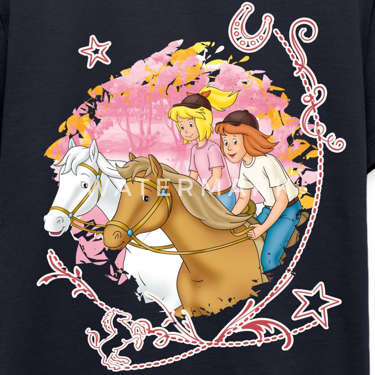 T-Shirt Bibi Und Tina Wettreiten Im Wald Teenager Premium T-Shirt