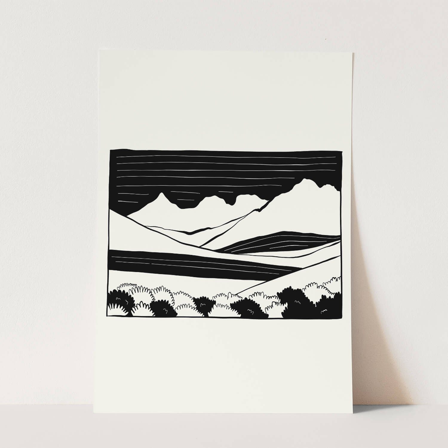 Sinus Art Wandbild Graphische Kunst Modern Dekorativ Illustration Minimal Schwarz Weiß. € 12,00