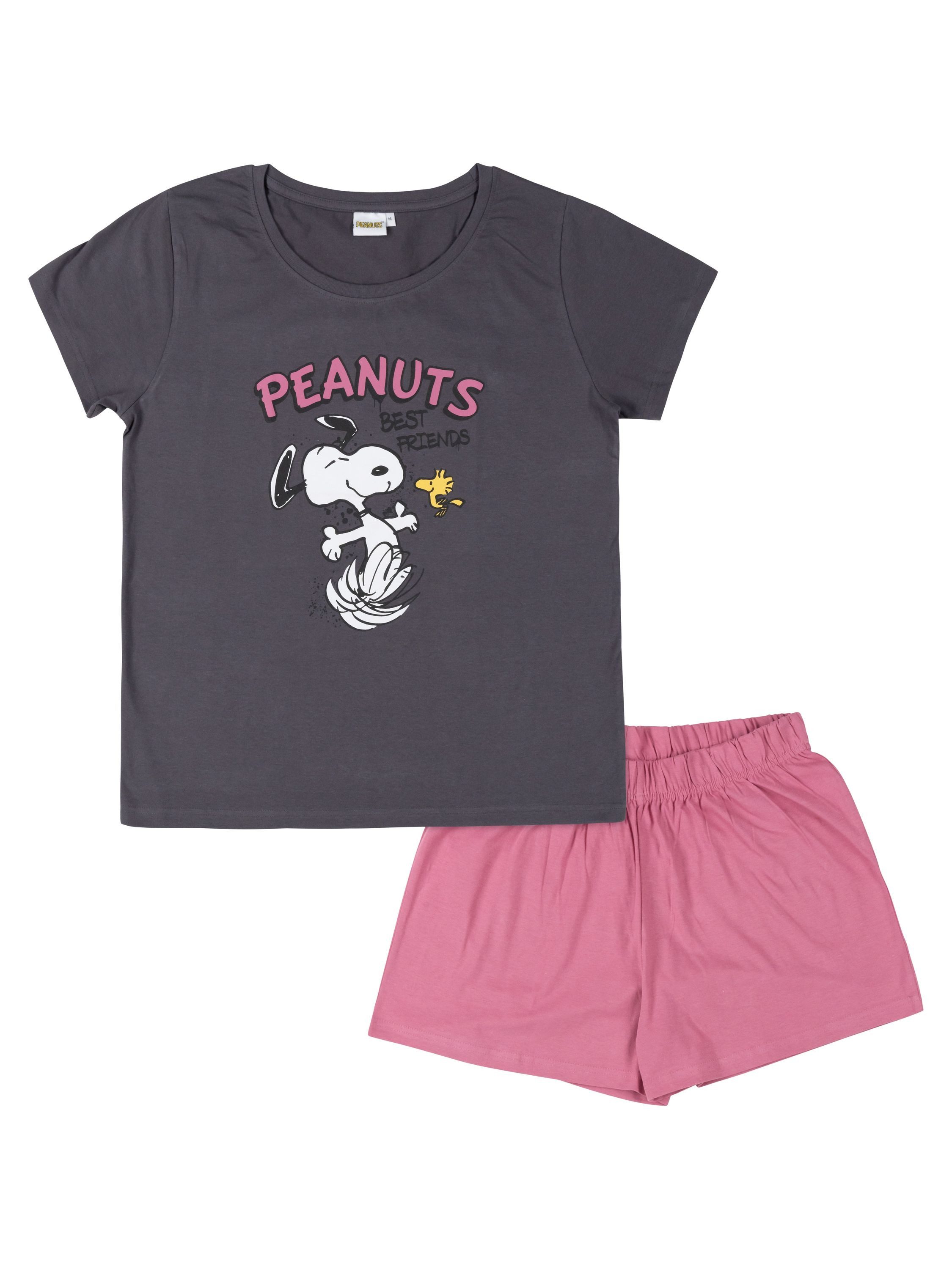 United Labels® Schlafanzug Peanuts Snoopy Woodstock Best Friends Set Kurzar günstig online kaufen