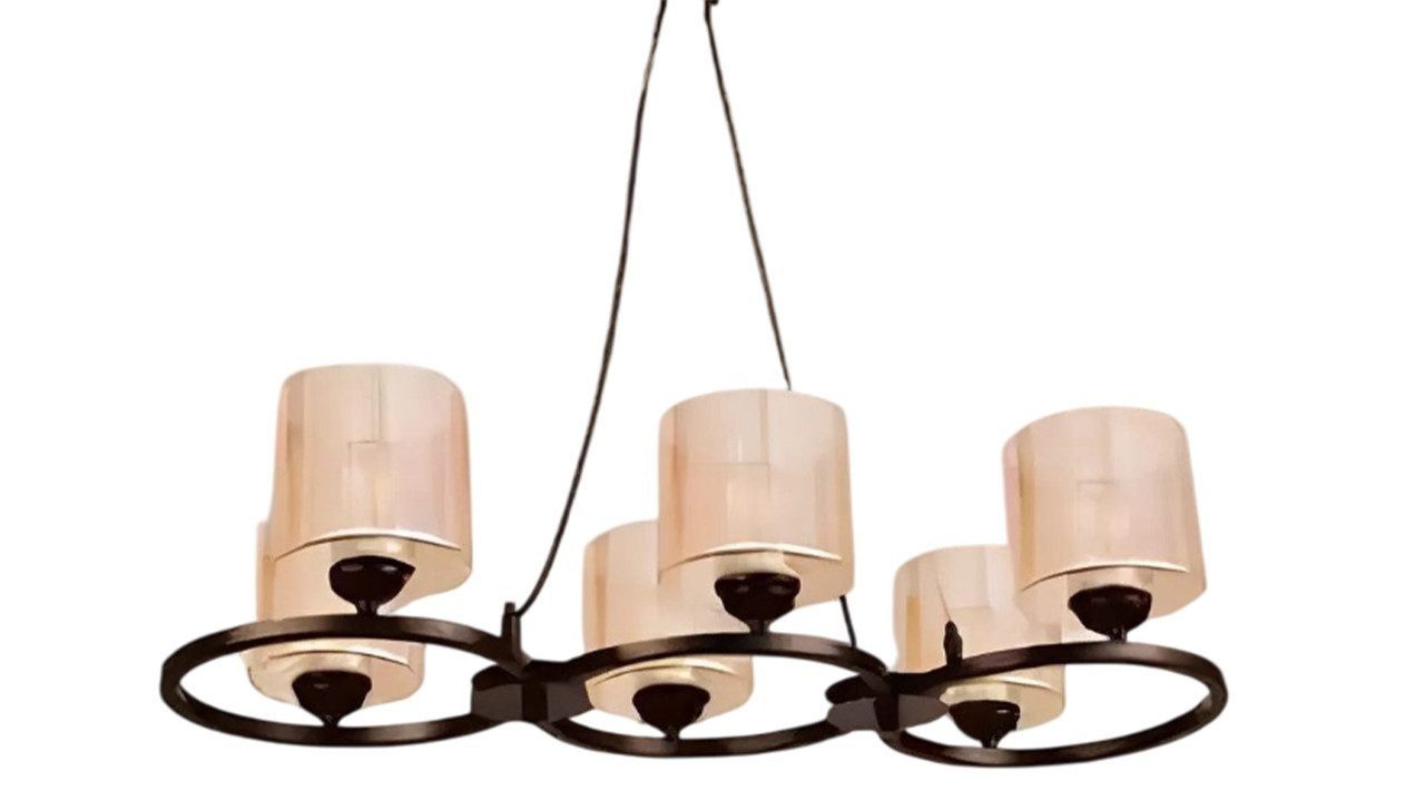 Xlmoebel Hängeleuchte Eleganter Lüster mit luxuriösem Behang für stilvolle Wohnräume, Hergestellt in Europa