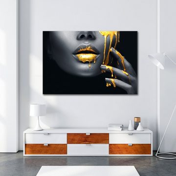 ArtMind Wandbild Golden face, Premium Wandbilder als Poster & gerahmte Leinwand in 4 Größen, Wall Art, Bild, Canva