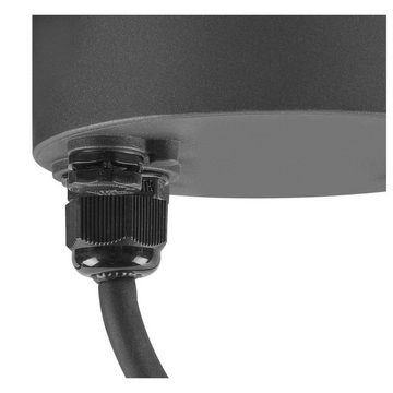 SLV Sockelleuchte LED Leuchtenkopf M-Pol in Anthrazit 10W 700lm IP65 180°, keine Angabe, Leuchtmittel enthalten: Ja, fest verbaut, LED, warmweiss, Pollerleuchte, Wegeleuchte, Wegleuchte