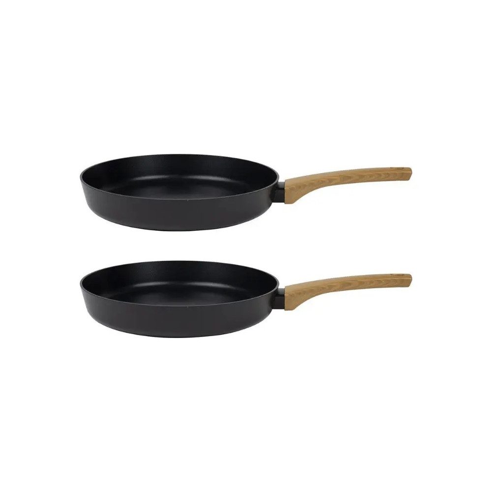 SABATIER International Bratpfanne Pfanne 24cm Induktion Schmorpfanne [2er], Aluminium (2-tlg), Spülmaschinenfest Bratpfanne