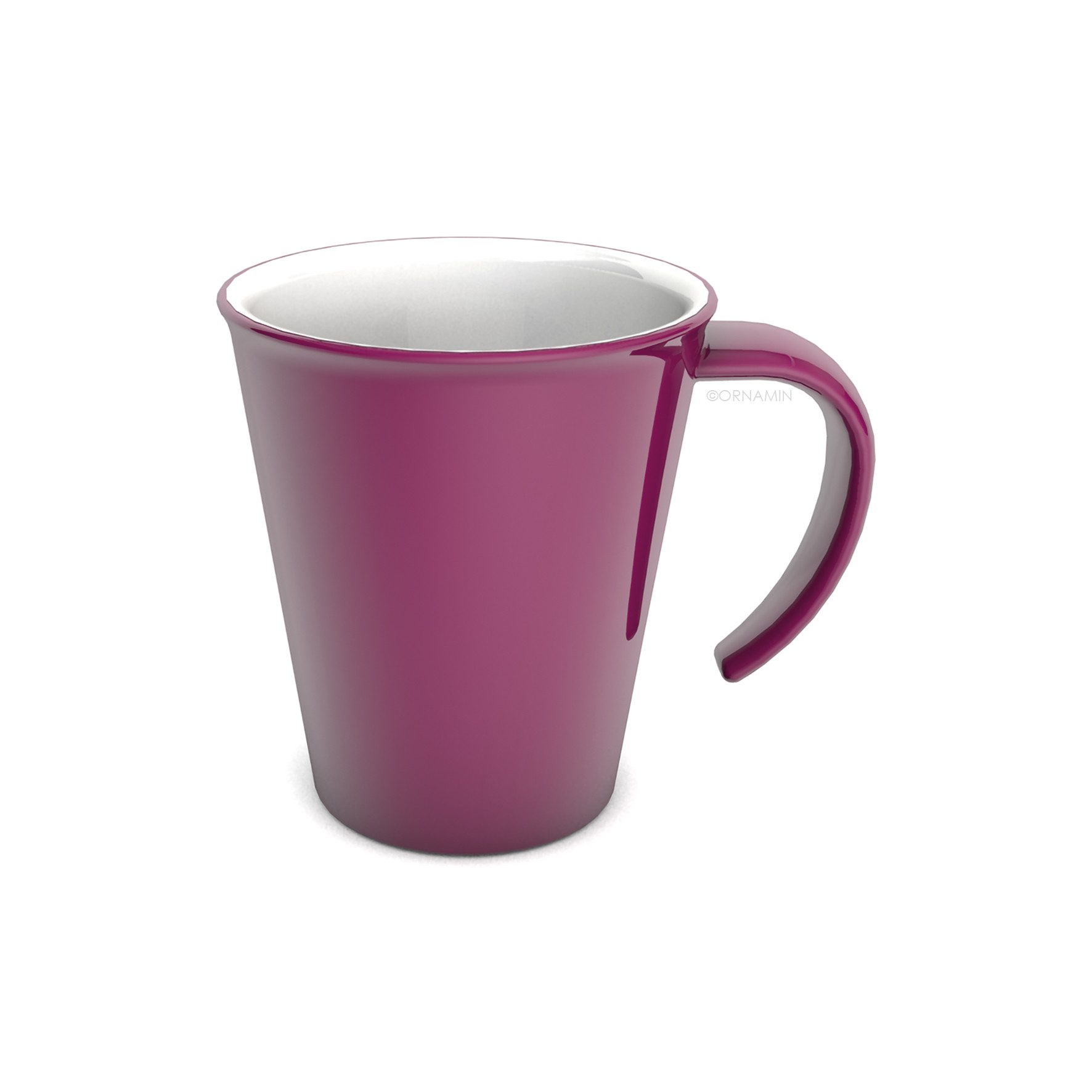 Ornamin Tasse Kaffeepott, Kaffeebecher, Campingbecher, Kaffetasse aus Kunststoff, Bisphenol-A-frei (BPA-frei), bruchstabil, 100% Made in Germany