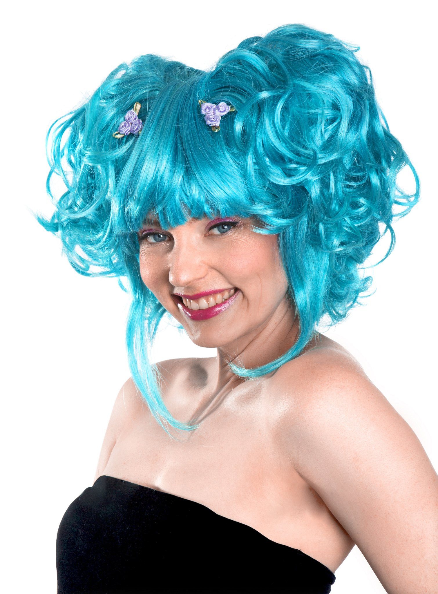 Kostüm-Perücke Manga Perücke türkis - Kostüm Perücke für Fasching