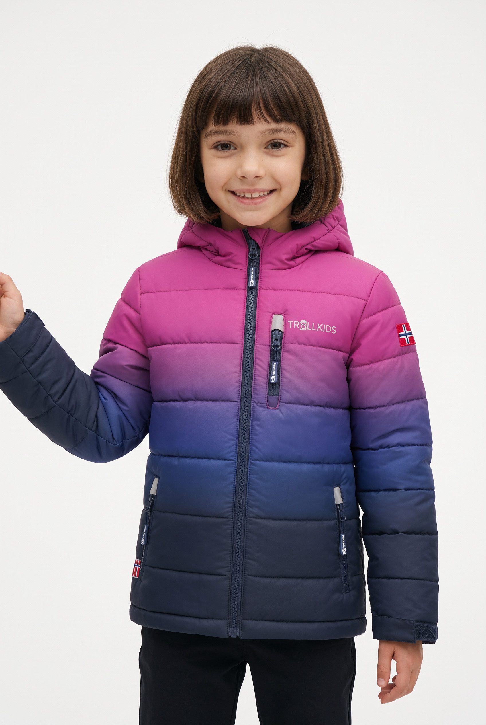 TROLLKIDS Winterjacke KIDS HEMSEDAL SNOW JACKET sportlich, aus Polyester, wasserabweisend, winddicht, atmungsaktiv