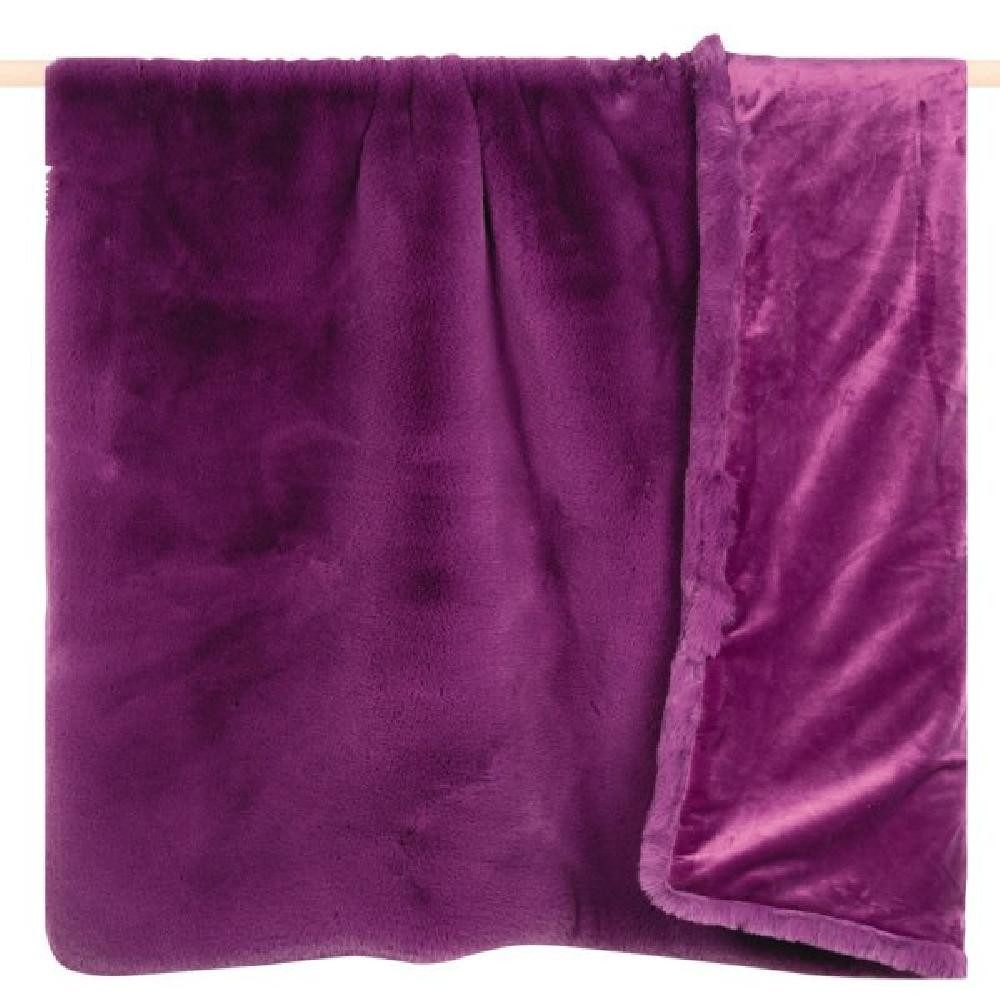 Wohndecke Pad Decke Evita Kunstpelz Violet günstig online kaufen