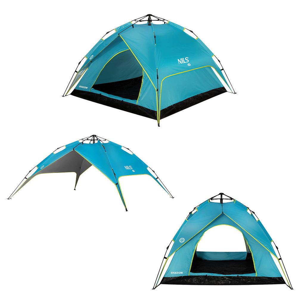 NILS CAMP Faltzelt Campingzelt Drei-Personenzelt, Personen: 3 (Spar-Set, 1 tlg., Luftzirkulation), Außenzelt mit 3000 mm Wassersäule, Boden mit 2500