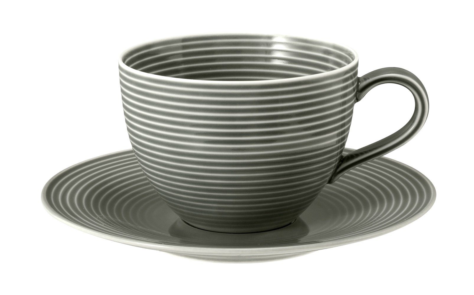Seltmann Weiden Becher Seltmann Weiden Beat Perlgrau Milchkaffeeobertasse 0,35l, Porzellan