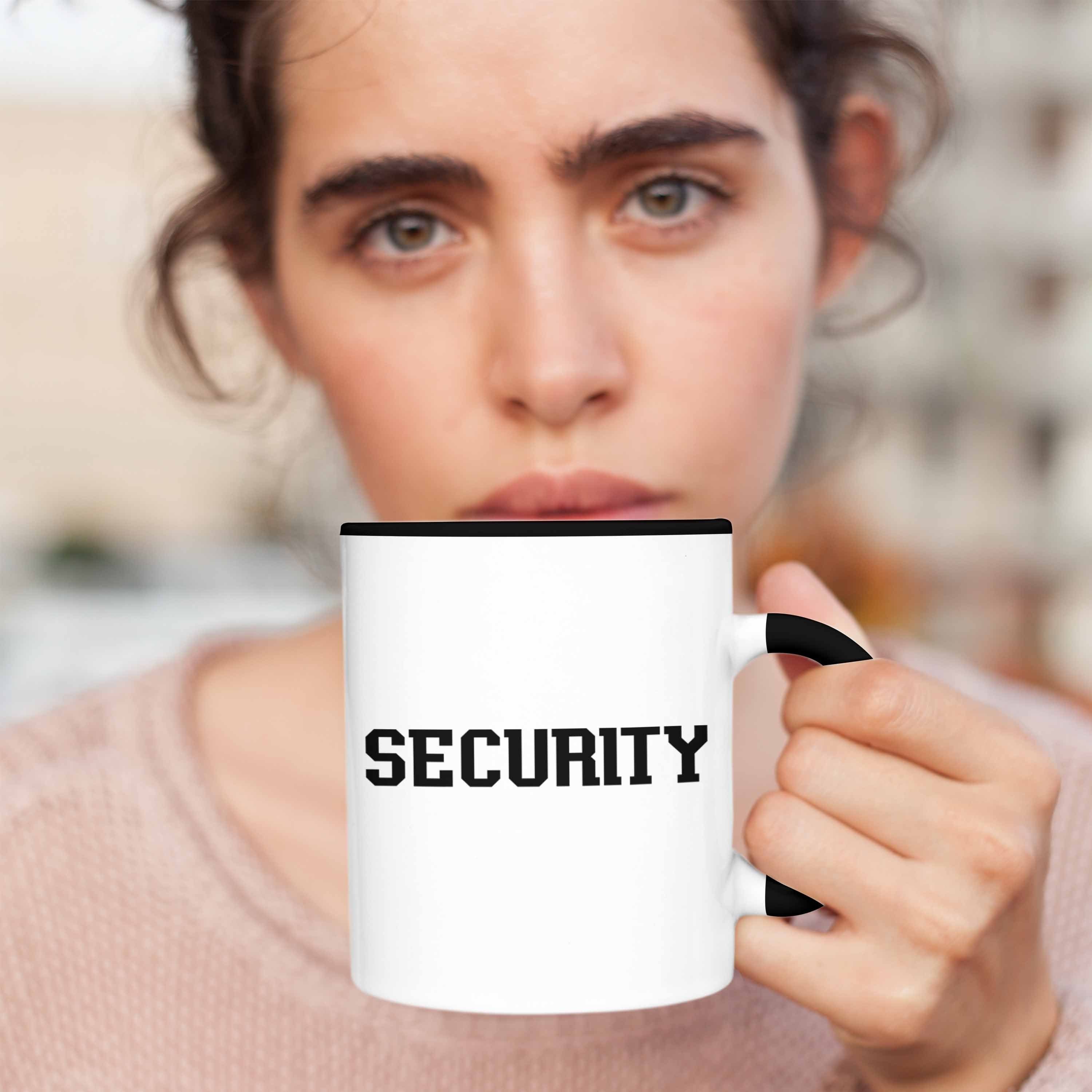 Geschenk Trendation für Schwarz für Security Wächter Türsteher Tasse Beschützer Tasse
