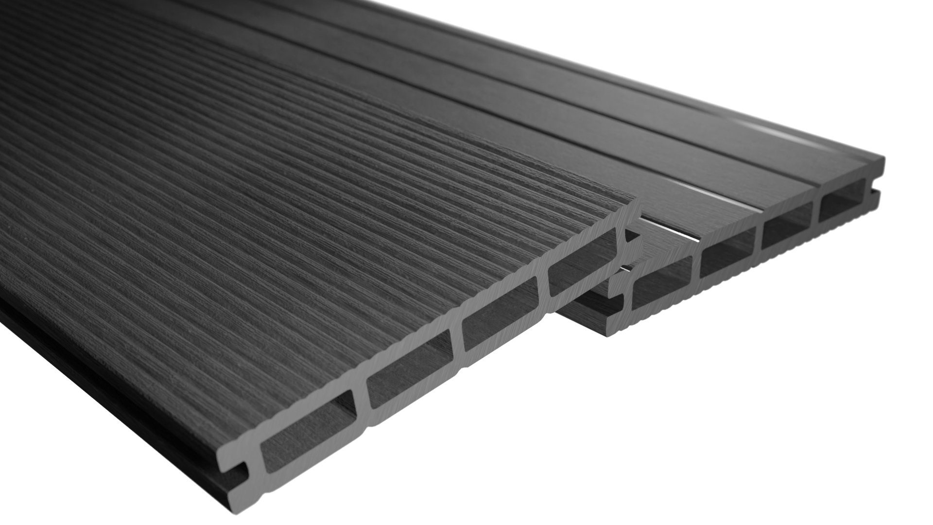 Endorphin Terrassendielen ® 10m² Anthrazit WPC Terrassendielen Komplettset