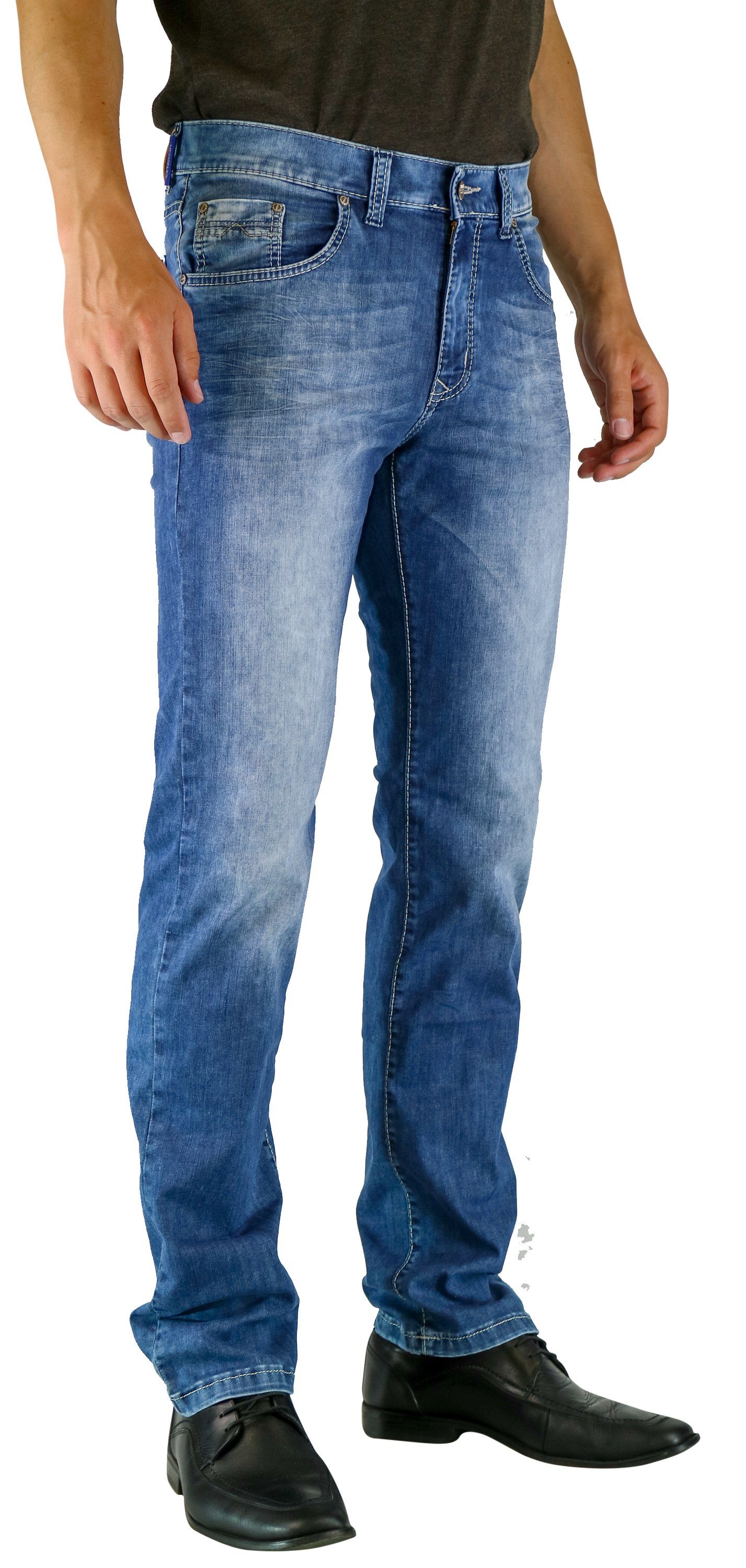 5-Pocket-Jeans used Pioneer 1674 mid Jeans Authentic PIONEER 9766.36 super RANDO - blue