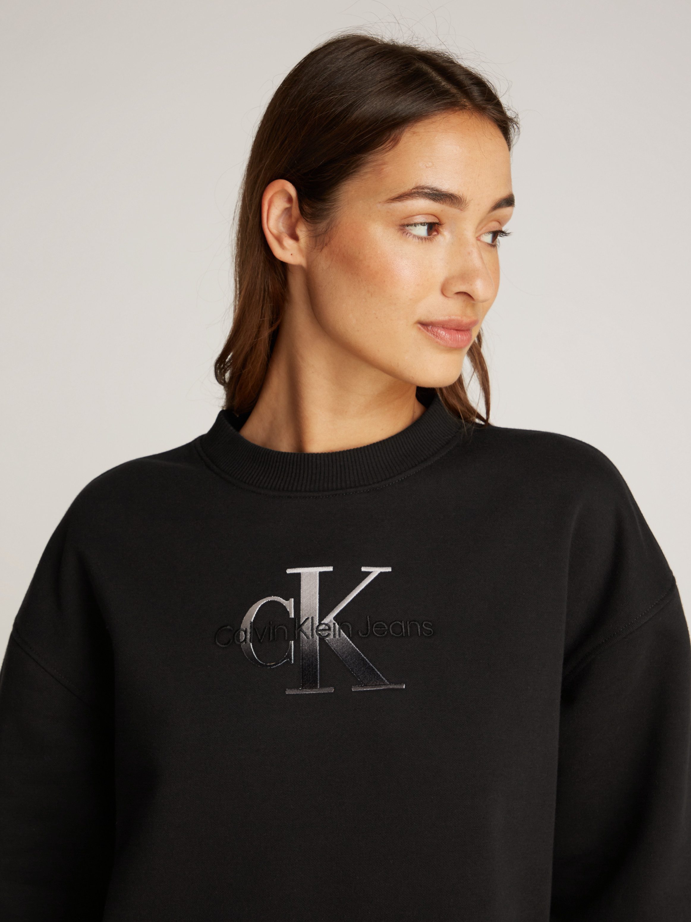 Calvin Klein Jeans sweatshirt dress EMBROIDERED MONOLOGO CREW DRESS with logo embroidery