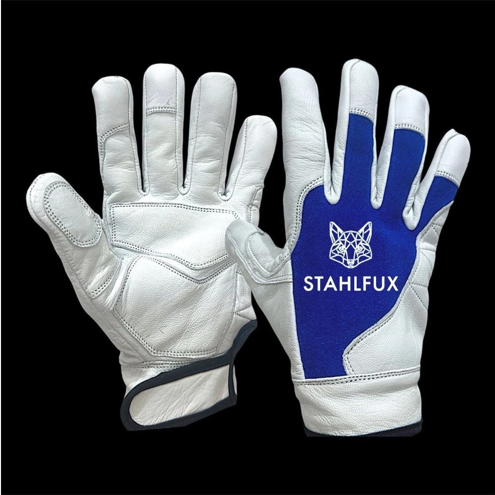 StahlFux Schweißerhandschuhe Handschuhe Ziegenleder Schweißhandschuhe (Spar-Set, 1-St., Schweißarbeiten) Verstärkte Nähte schützen zuverlässig vor Hitze und Abrieb