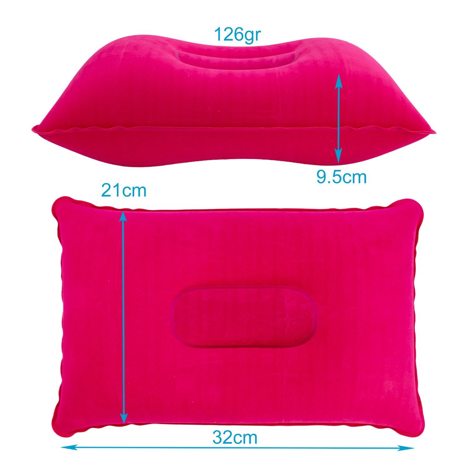 Intirilife Reisekissen, Aufblasbares Kissen in PINK, 1-tlg., Rechteckiges K günstig online kaufen