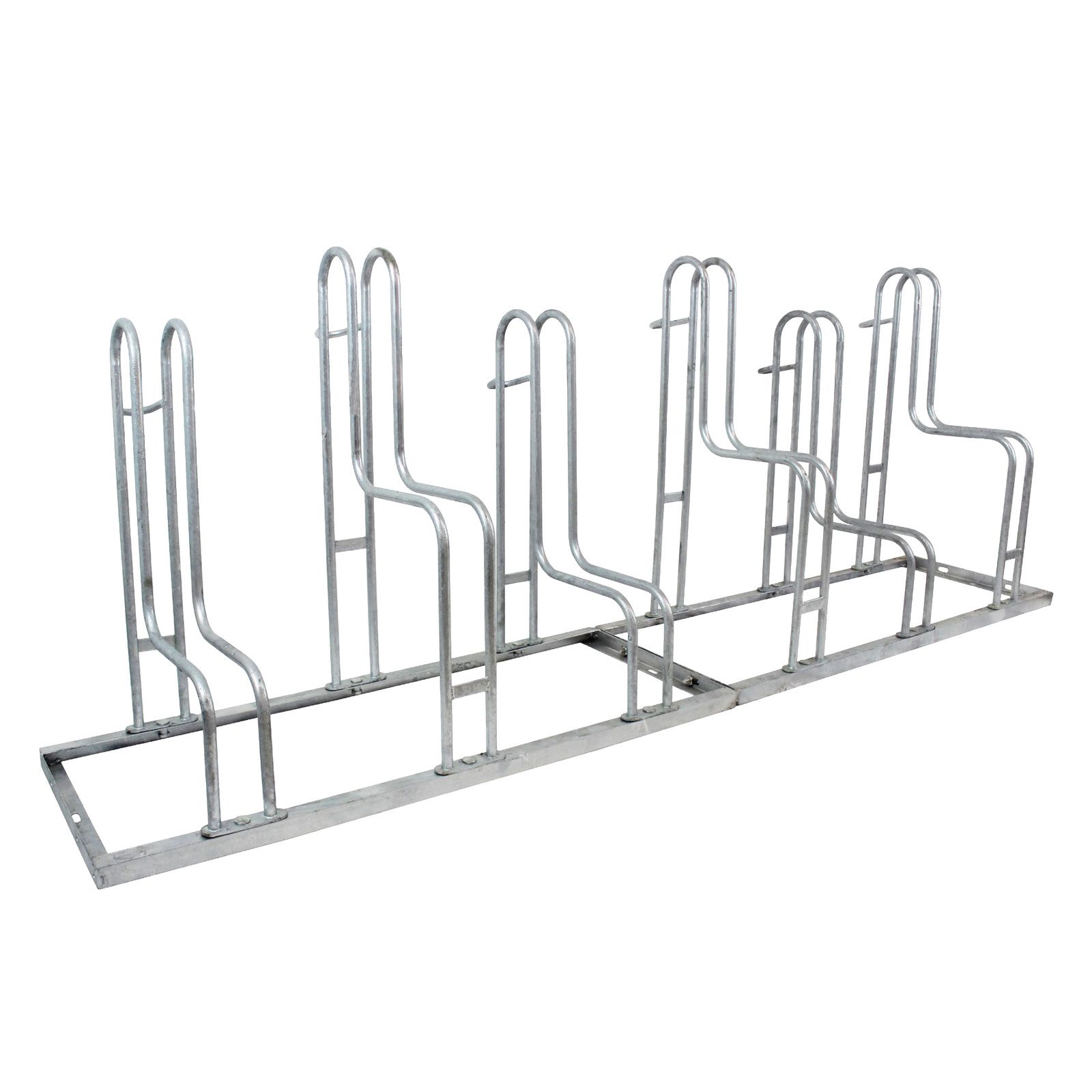 TRUTZHOLM Fahrradständer Fahrradständer für 6 Fahrräder höhenversetzt 210 x 75,5 cm Stahl (Artikel, 1-St), feuerverzinkt