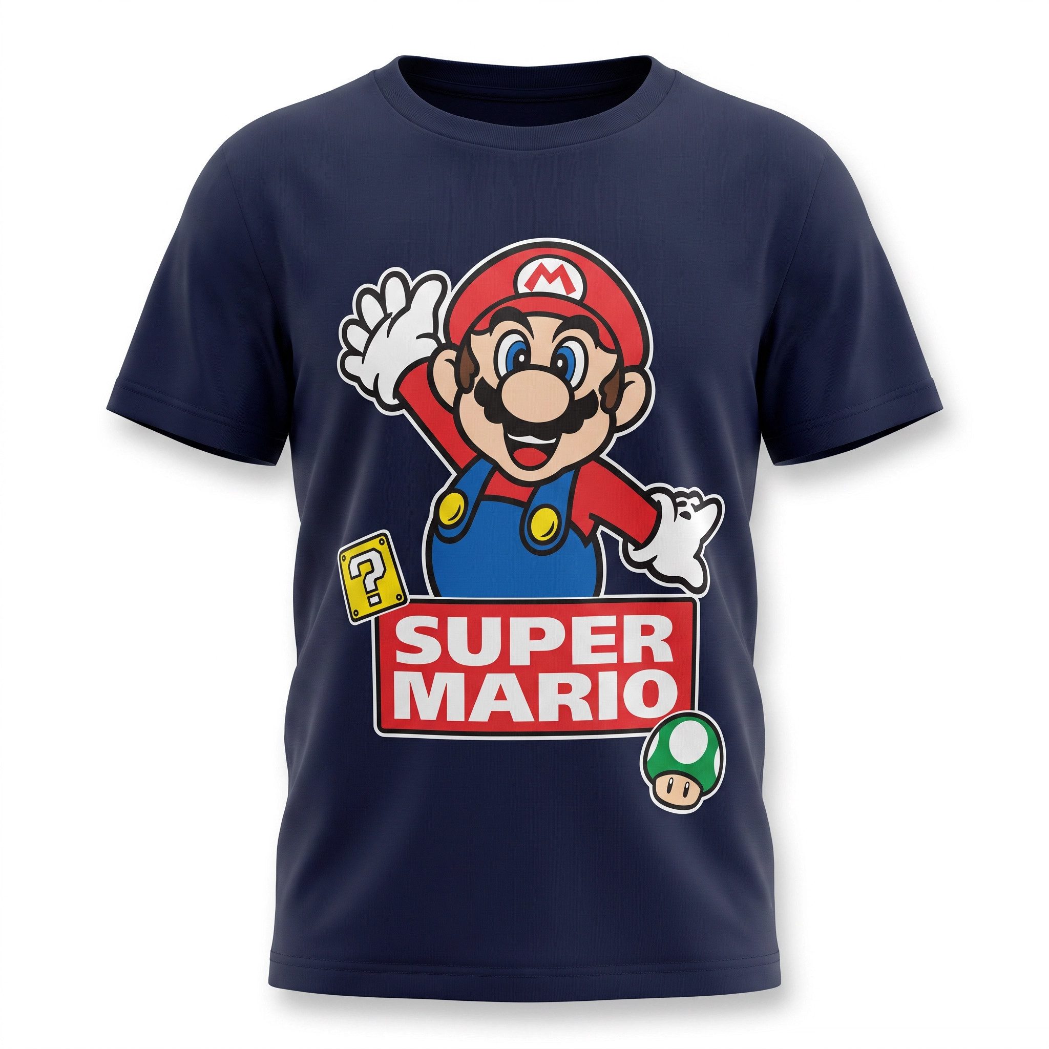 Super Mario Print-Shirt Super Mario Kinder T-Shirt Kurzarm Gr. 98 – 3 Motive 100% Baumwolle 100% Baumwolle