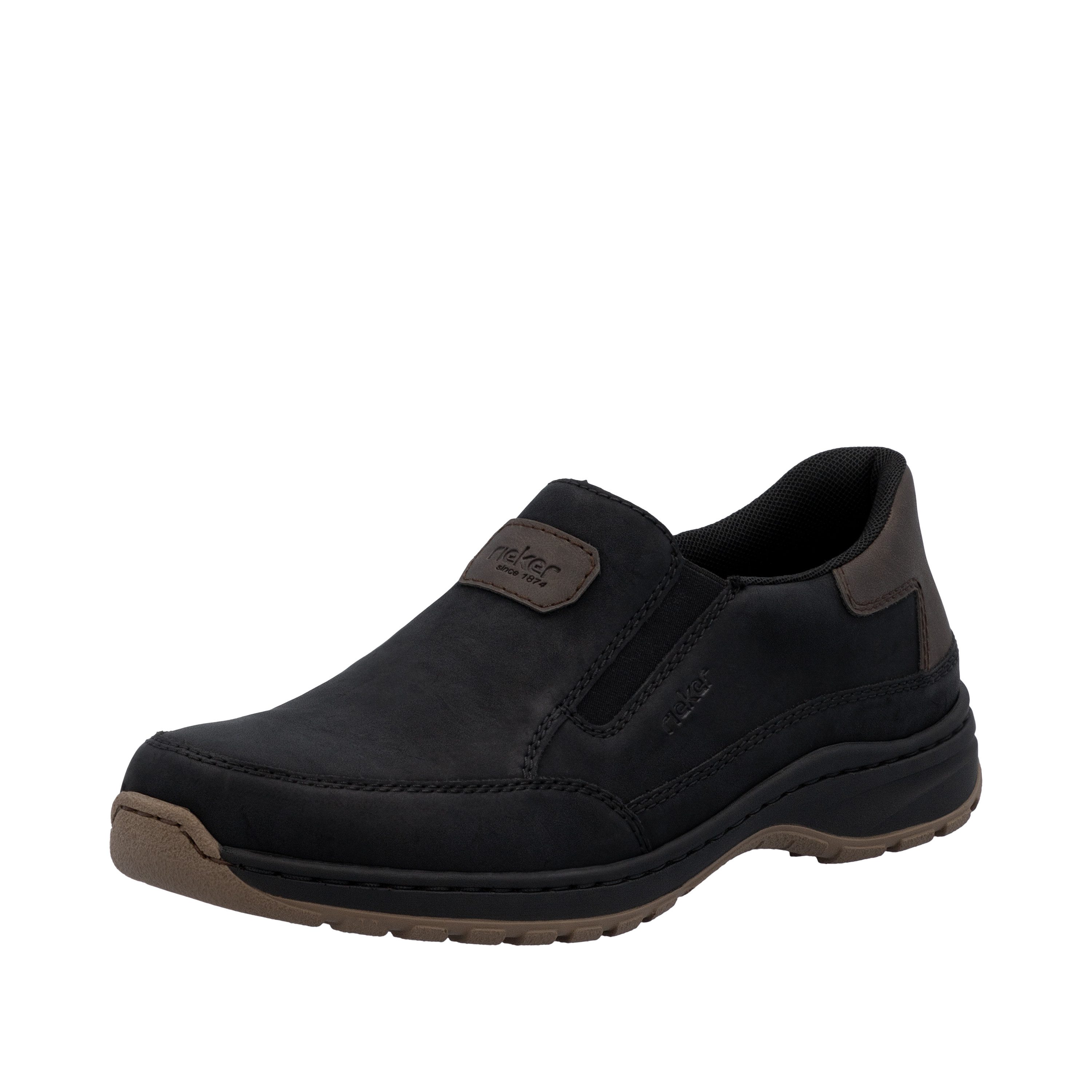 Rieker Slipper Schlupfschuh, Halbschuh, Slip-on Sneaker mit Stretcheinsätze