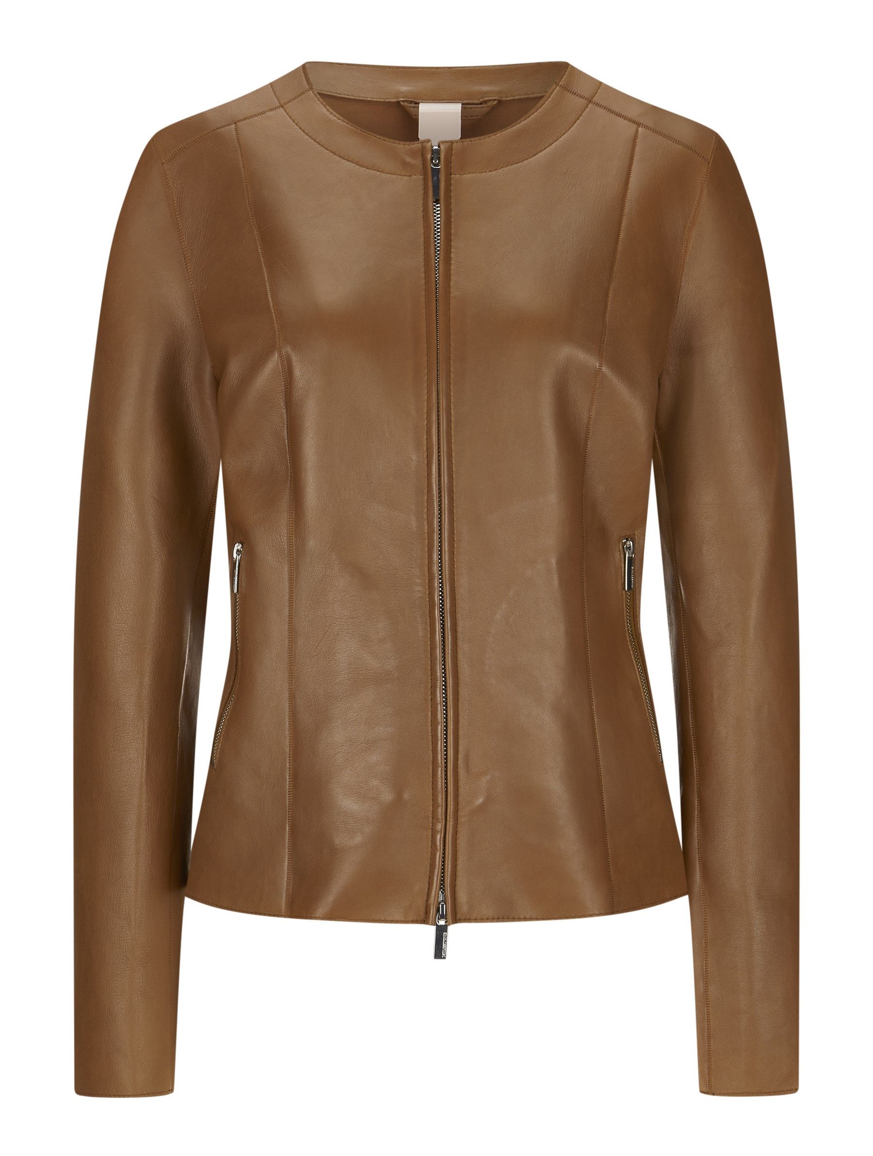 Milestone Lederjacke MSDragonflower feminine Jacke aus sehr feinem Lammleder