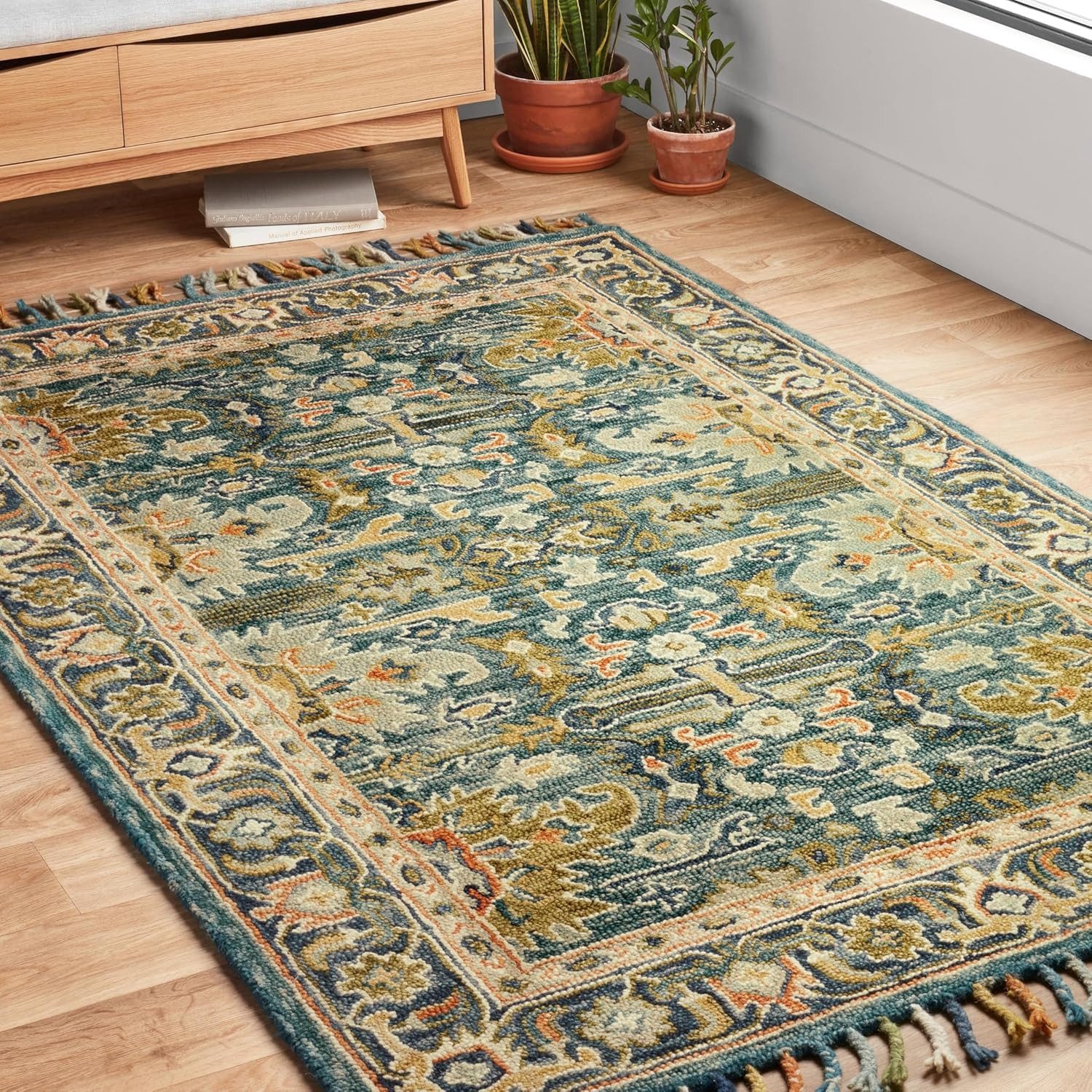 Ready Rugs Designteppich Fransen Loop-Teppichkollektion Grün Multi