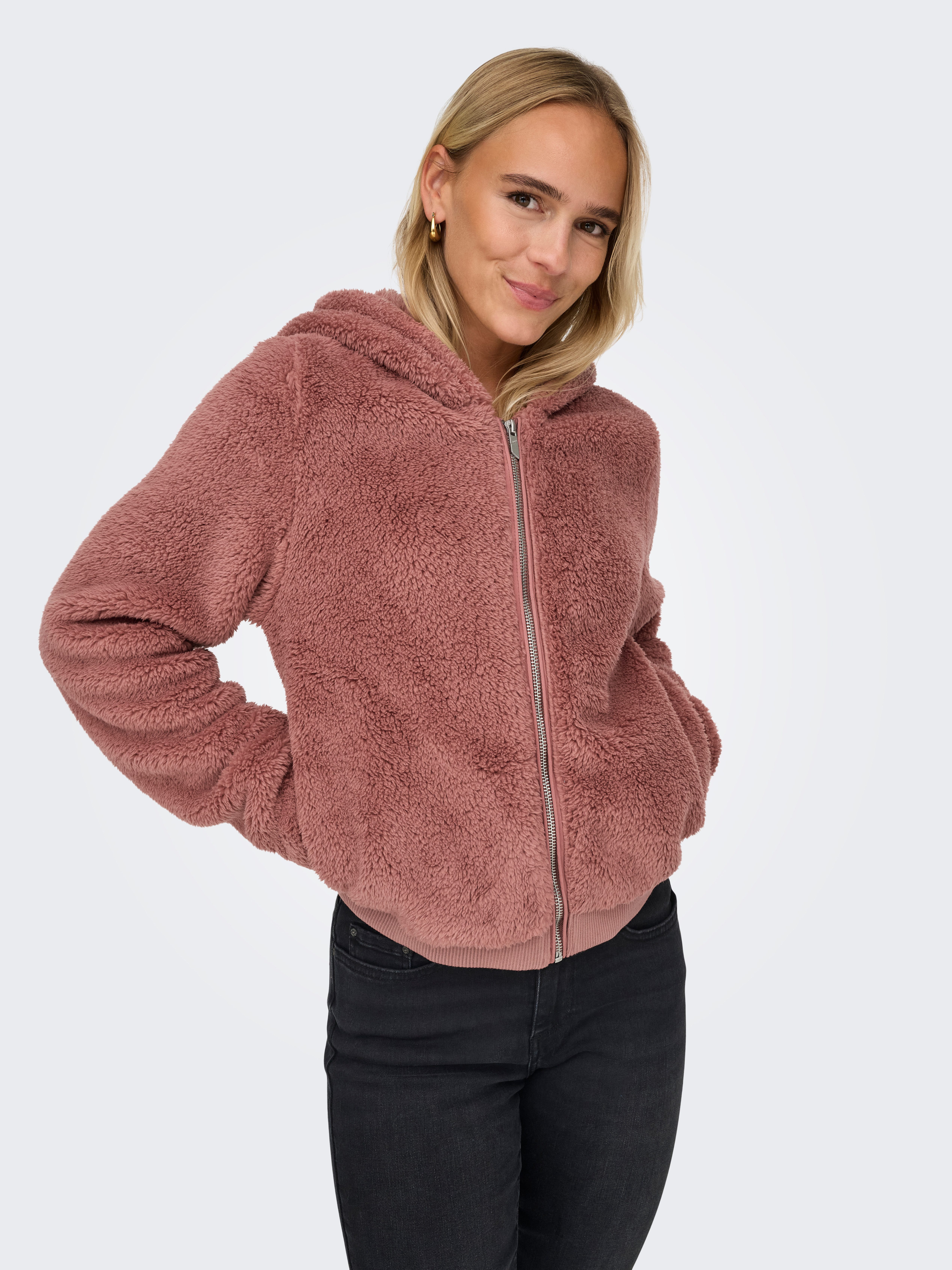ONLY Kapuzenplüschjacke ONLNEWANNA CONTACT SHERPA JKT OTW NOOS günstig online kaufen