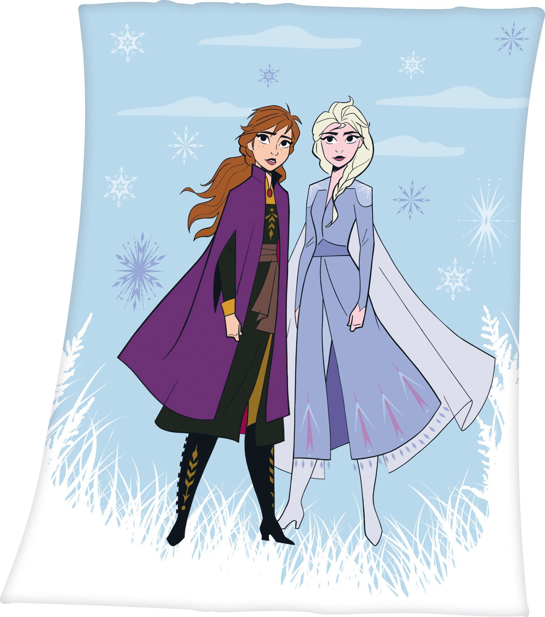Kinderdecke Disney´s Eiskönigin 2, Disney, mit tollem Eiskönigin Motiv, Kuscheldecke