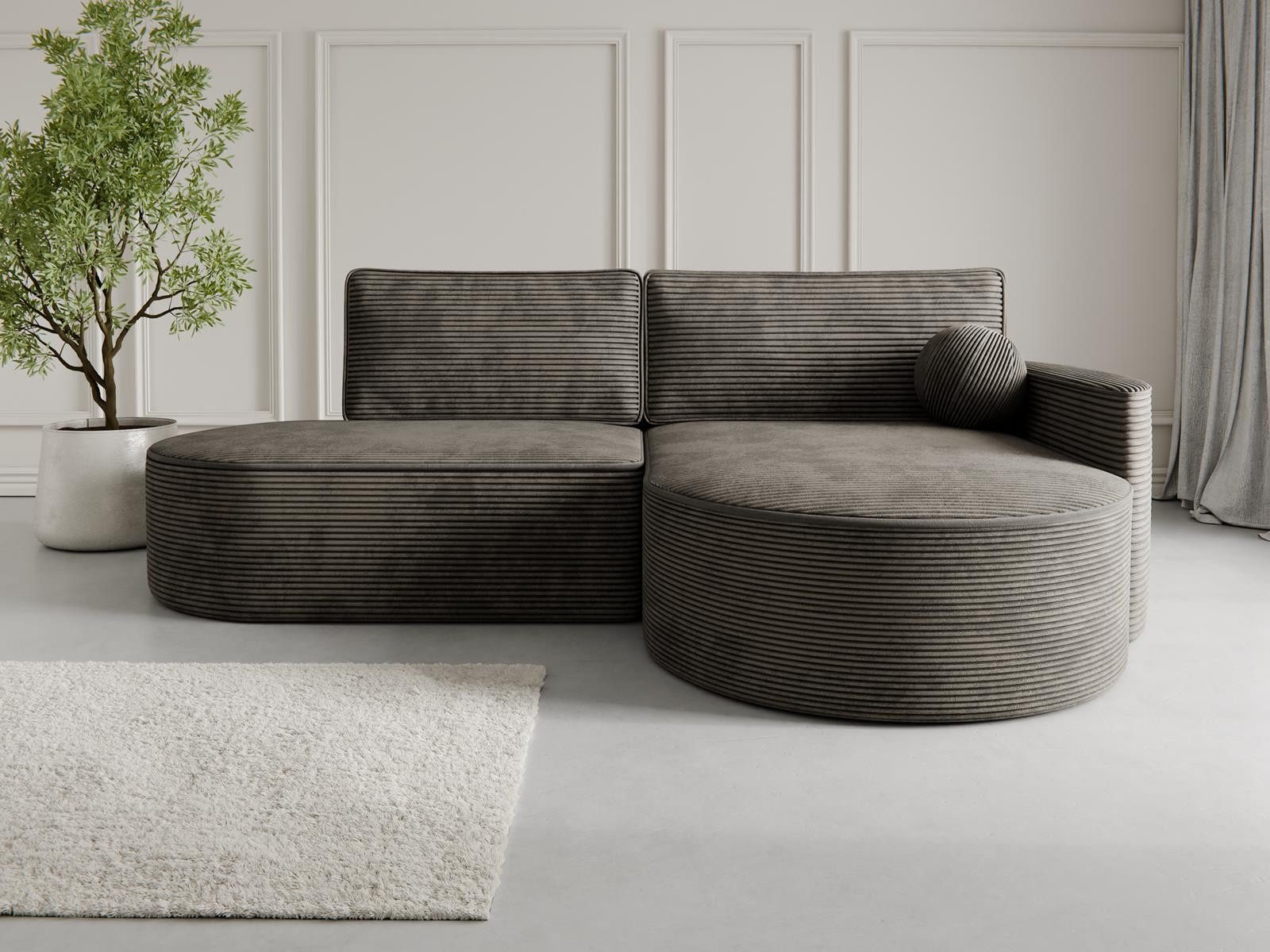 Compleo Ecksofa L MORENO, Designer Couch L, Exklusives Ecksofa, TOP PRODUKT