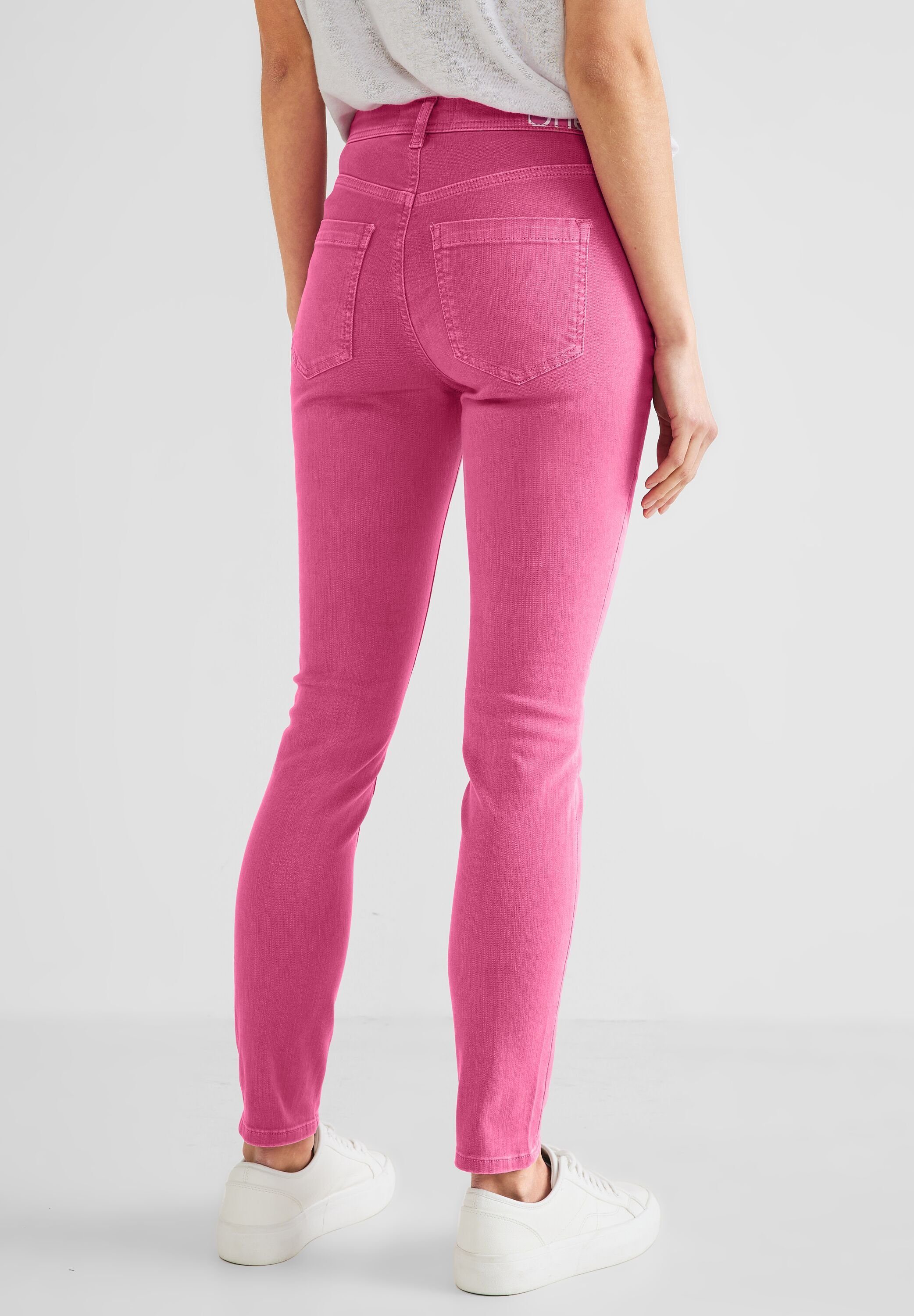 Slim-fit-Jeans mit STREET Reißverschluss 5-Pocket-Style, ONE Knopf