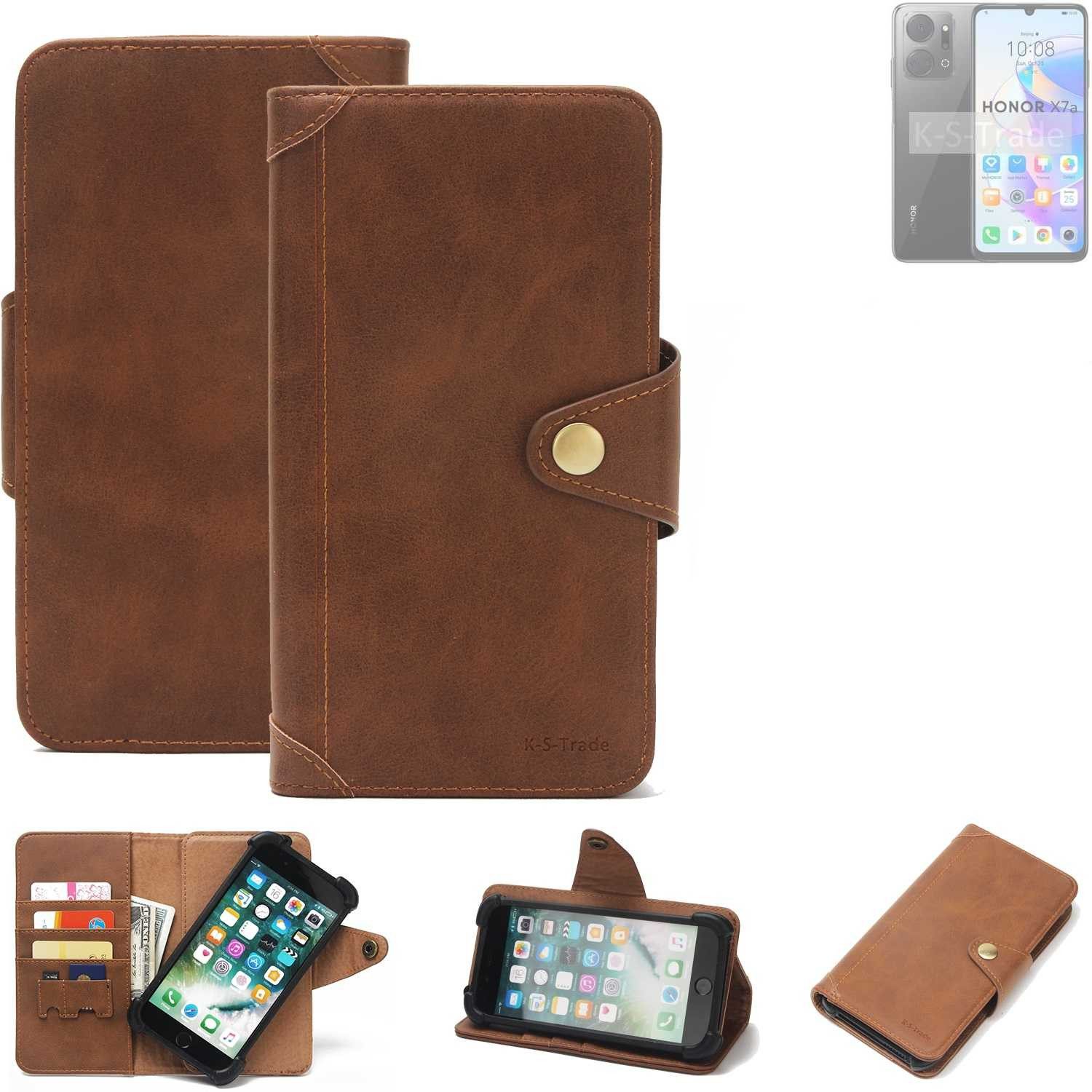 K-S-Trade Handyhülle für Honor X7a, Handyhülle Schutz Hülle Walletcase Bookstyle Tasche Case