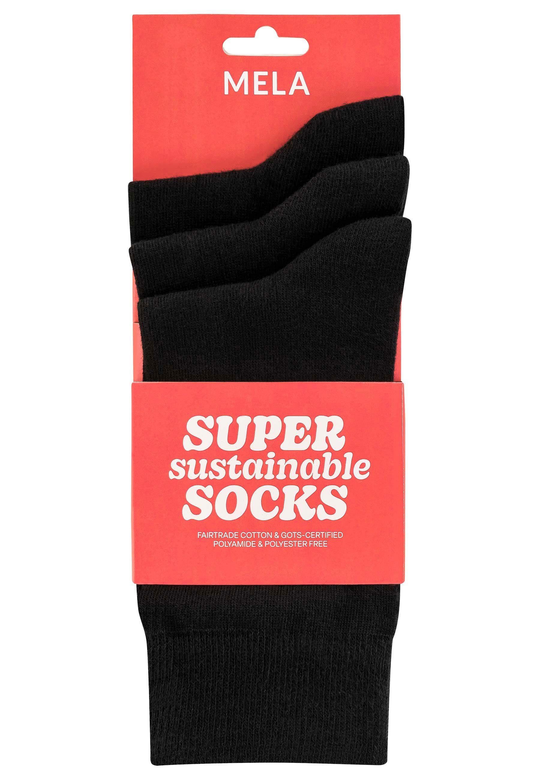 MELA Socken Basic Socken 3 Paare Das Elasthan "Roica" ist abbaubar, ohne Sc günstig online kaufen