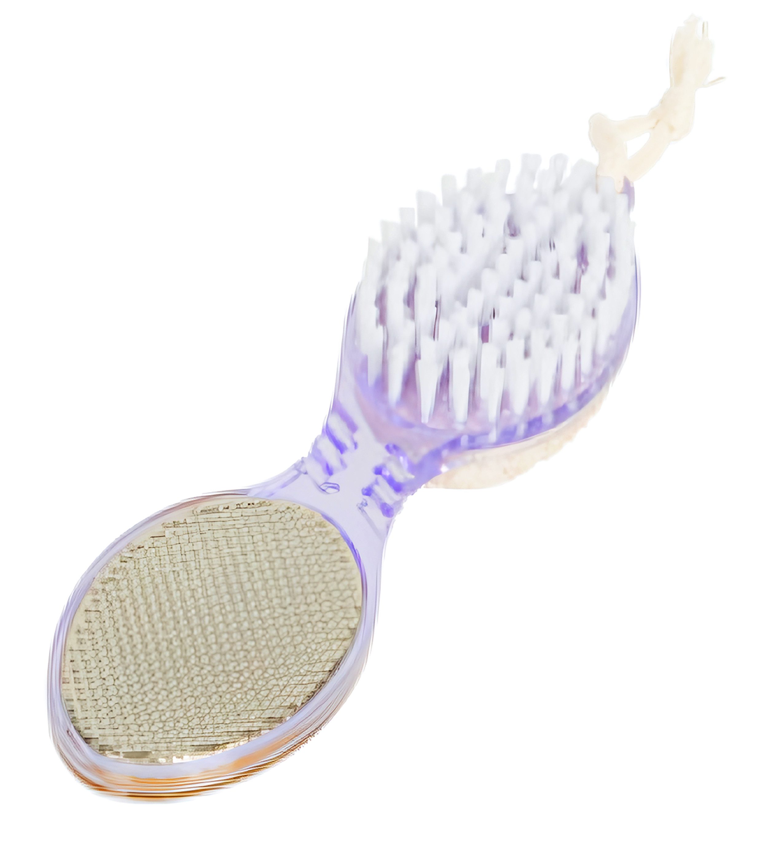 Touch of Beauty Nagelbürste 4in1 PEDIKÜRE-BÜRSTE Bimsstein Fußraspel Raspel Nagelbürste 11 (Lila), Fußfeile Schleifstein Hornhautentferner Fußbürste Fußpflege Pflege