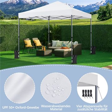 Yaheetech Faltpavillon, One Push Gartenpavillon Wasserdicht UV-Schutz 50+ Partyzelt